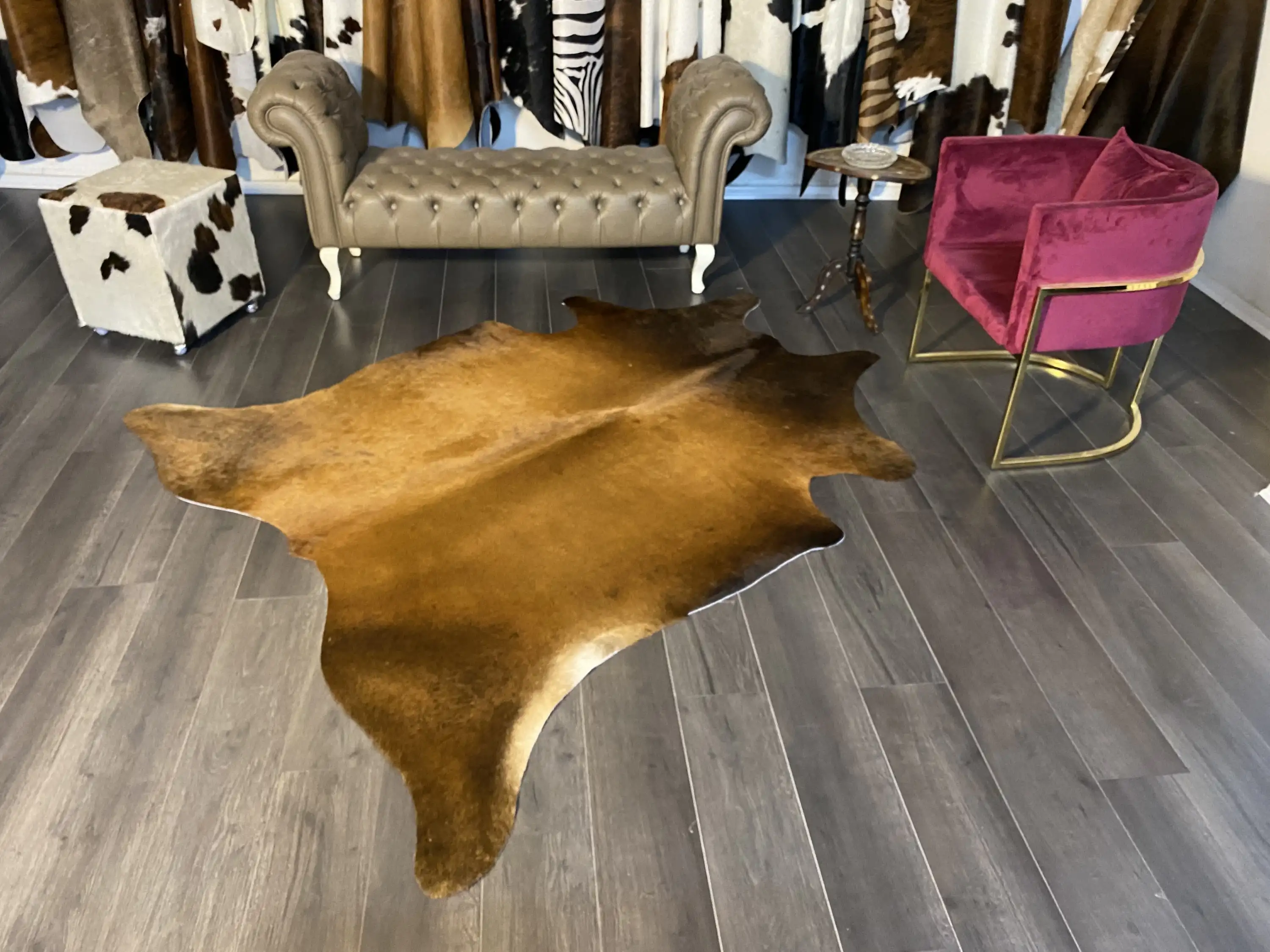 HAKİKİ DERİ DANA POSTU MIX KAHVE 190 x 225 - 1001000076