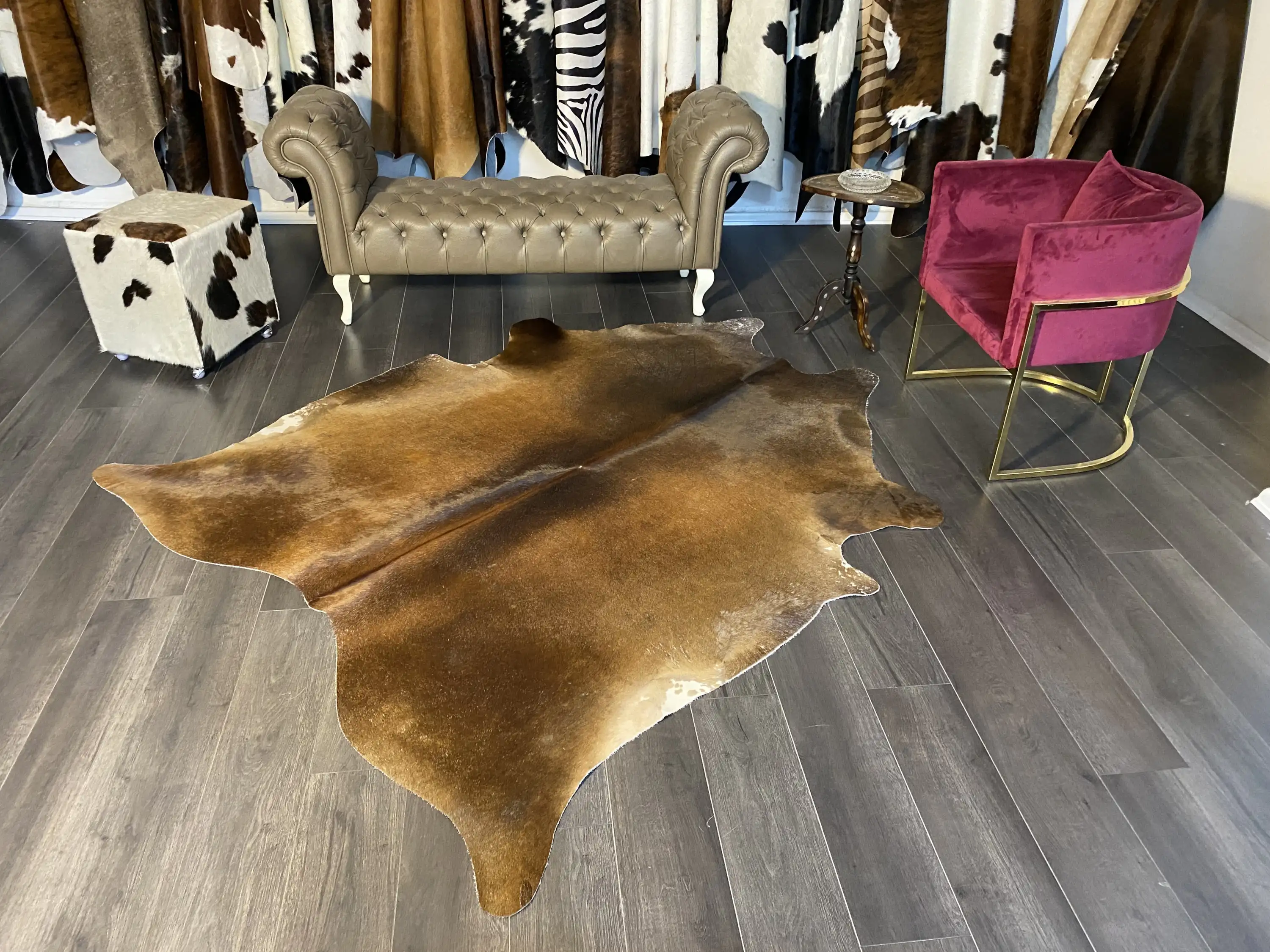 HAKİKİ DERİ DANA POSTU MIX KAHVE 190 x 225 - 1001000082