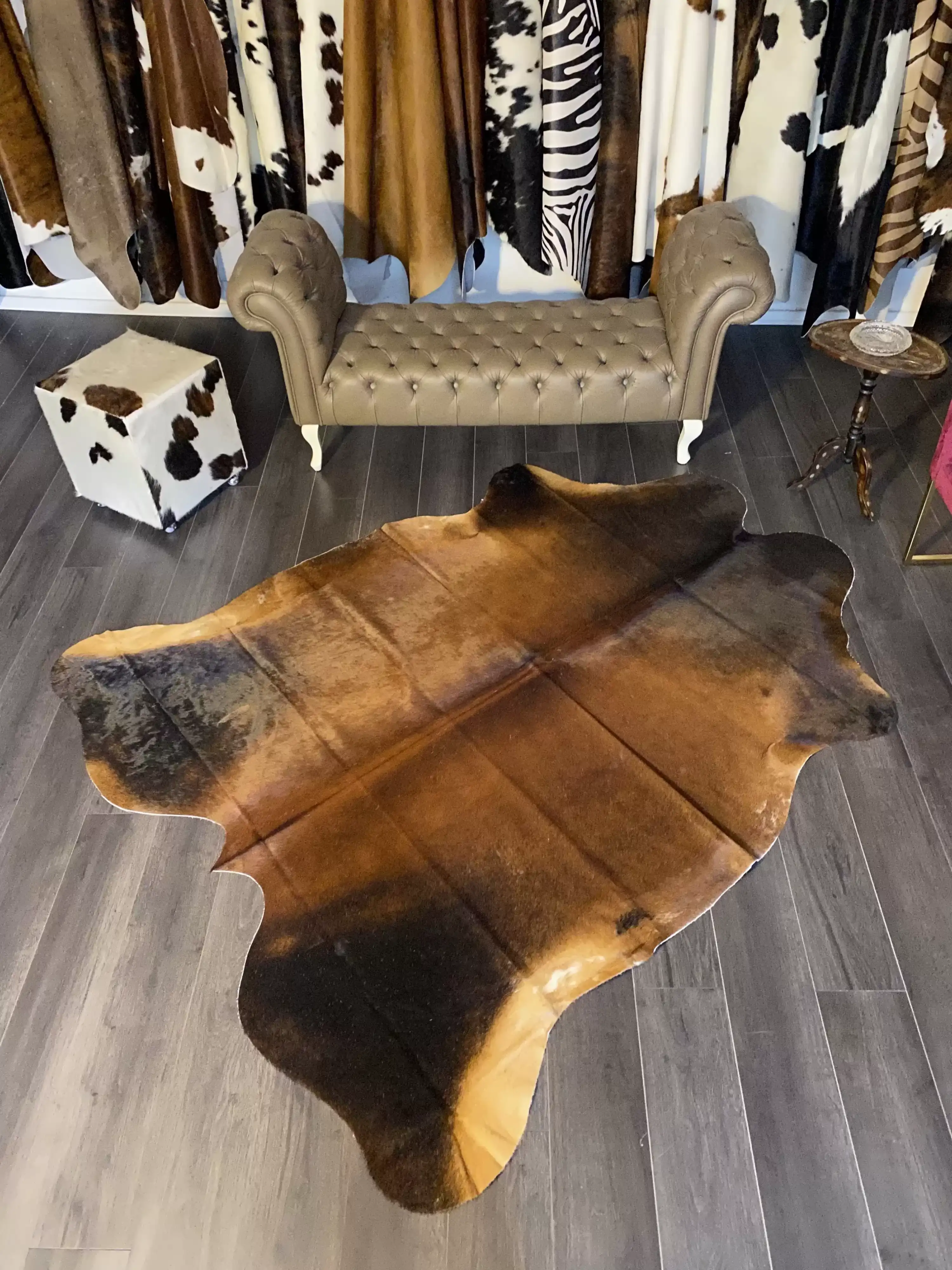 HAKİKİ DERİ DANA POSTU MIX KAHVE 190 x 225 - 1001000105