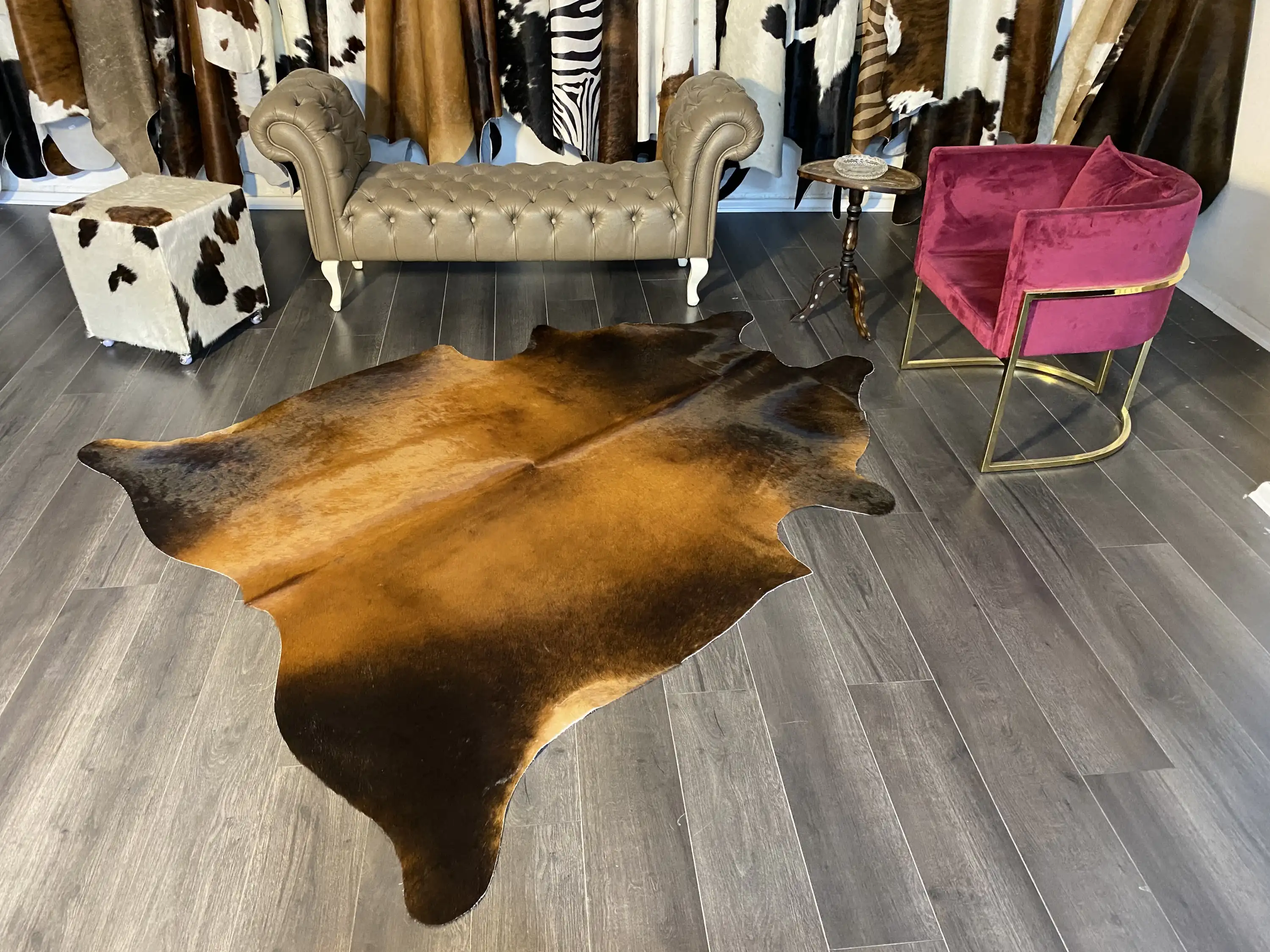 HAKİKİ DERİ DANA POSTU MIX KAHVE 190 x 230 - 1001000024