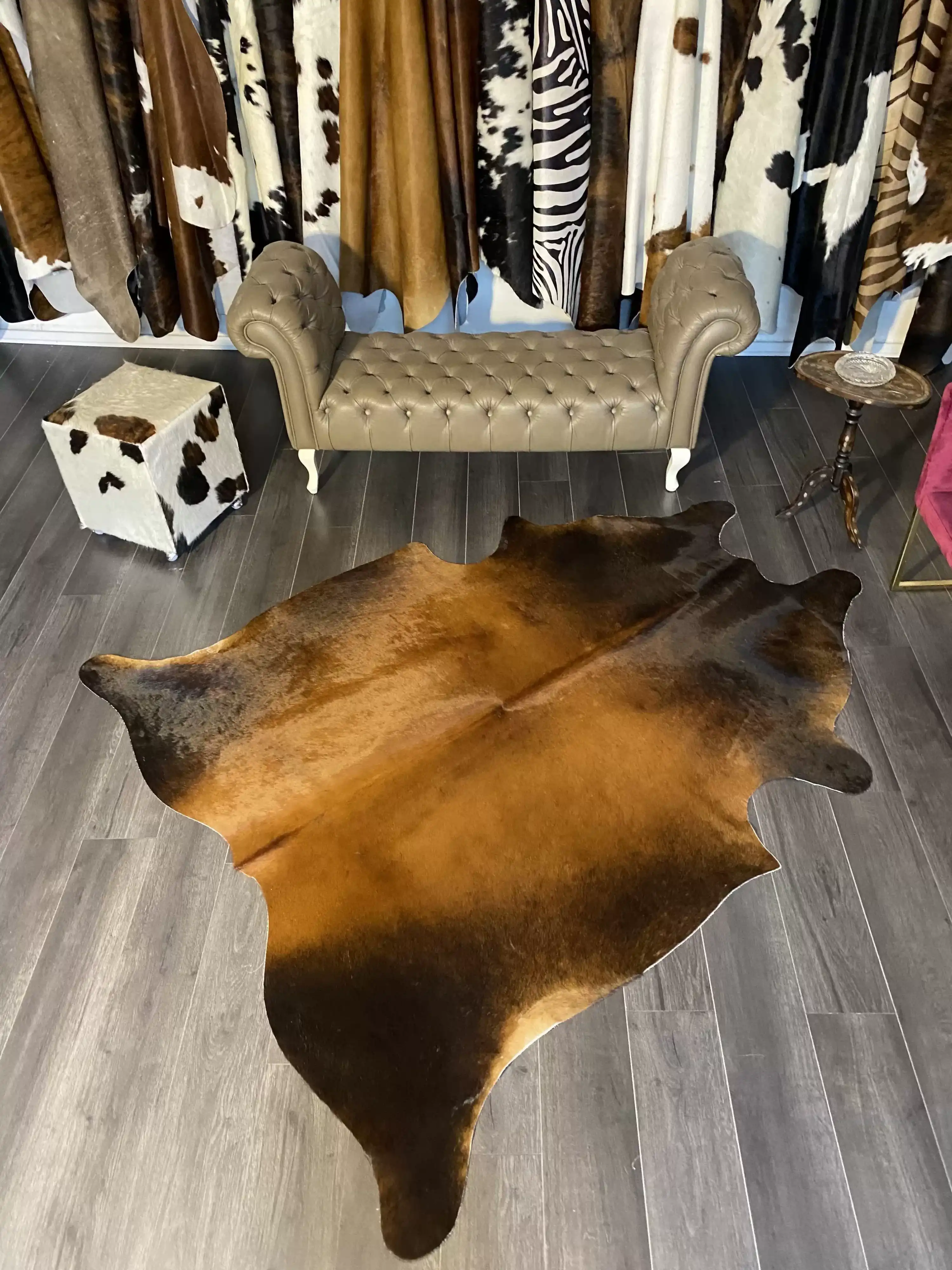 HAKİKİ DERİ DANA POSTU MIX KAHVE 190 x 230 - 1001000024