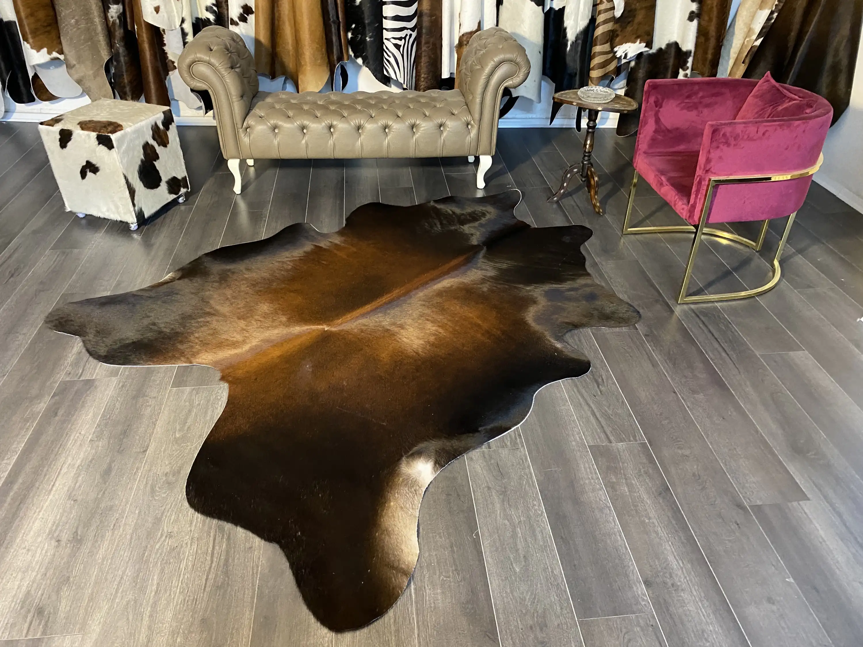 HAKİKİ DERİ DANA POSTU MIX KAHVE 190 x 230 - 1001000056