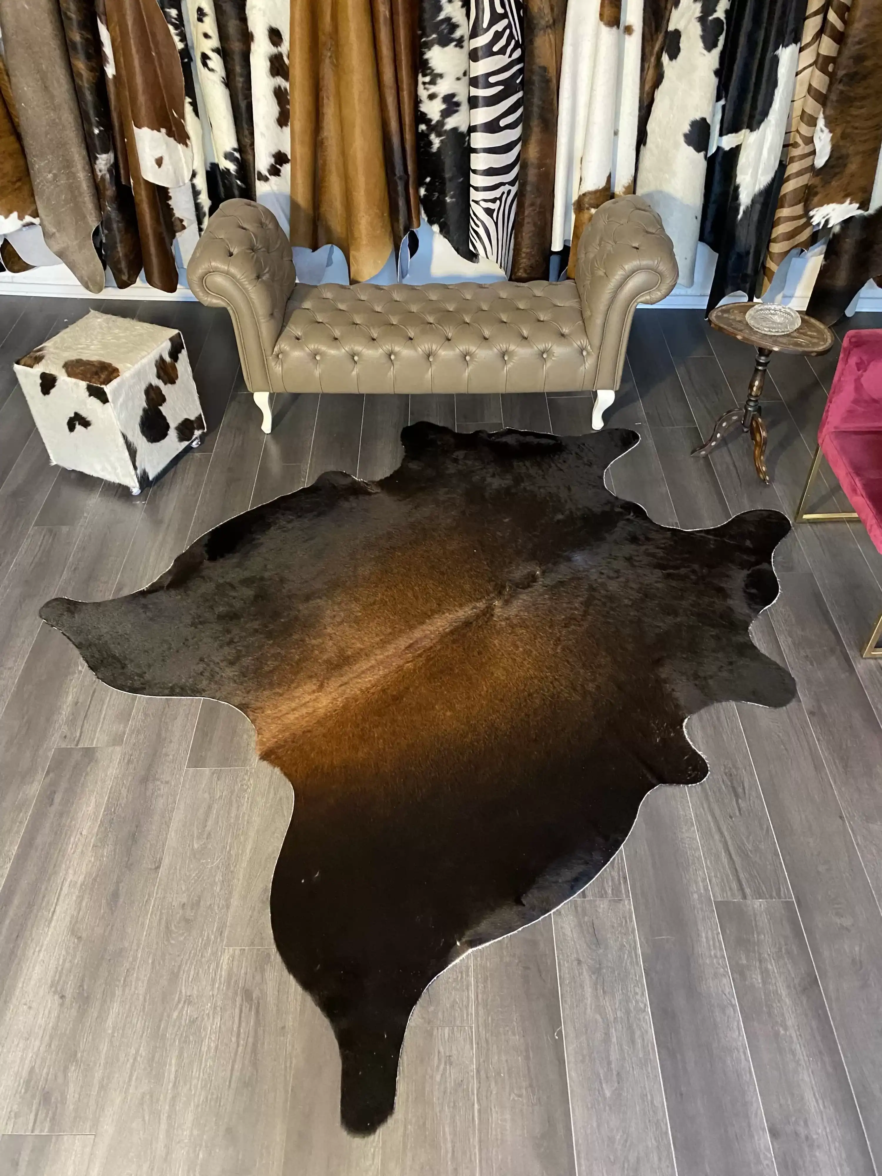 HAKİKİ DERİ DANA POSTU MIX KAHVE 190 x 230 - 1001000085