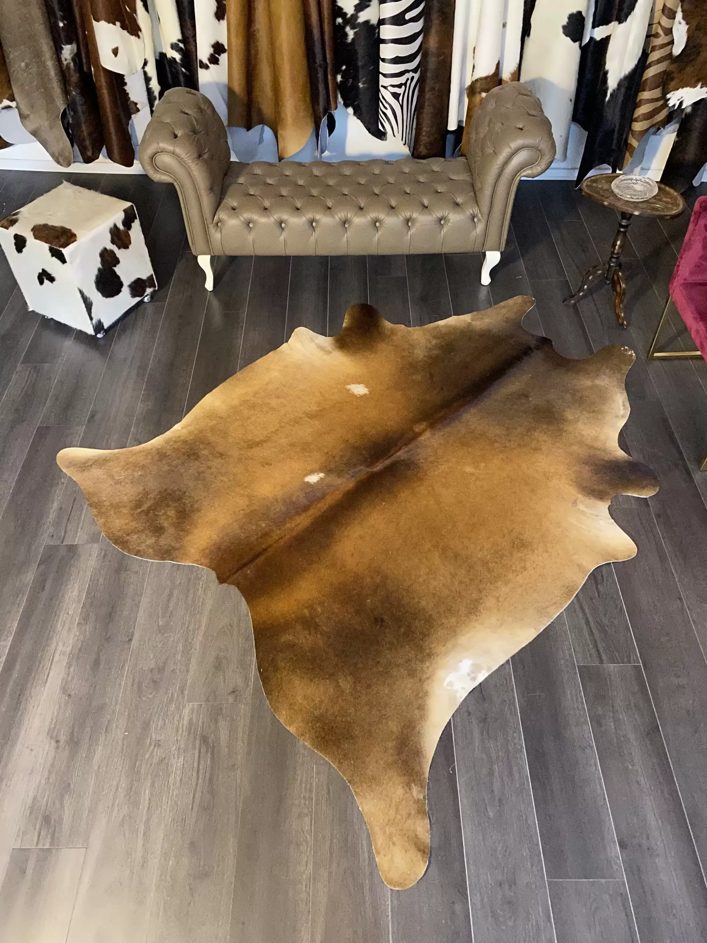 HAKİKİ DERİ DANA POSTU MIX KAHVE 190 x 230 - 1001000116