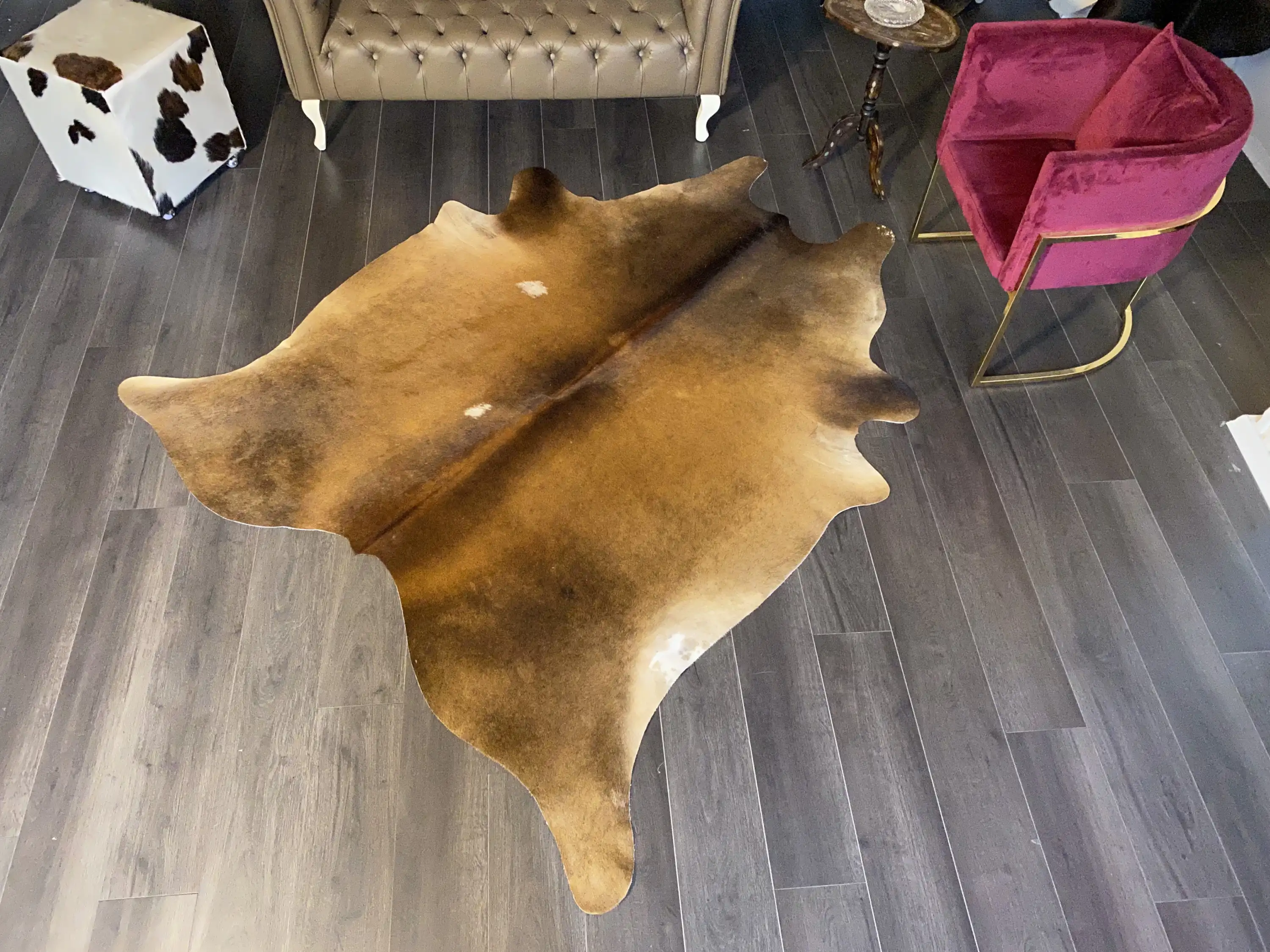 HAKİKİ DERİ DANA POSTU MIX KAHVE 190 x 230 - 1001000116