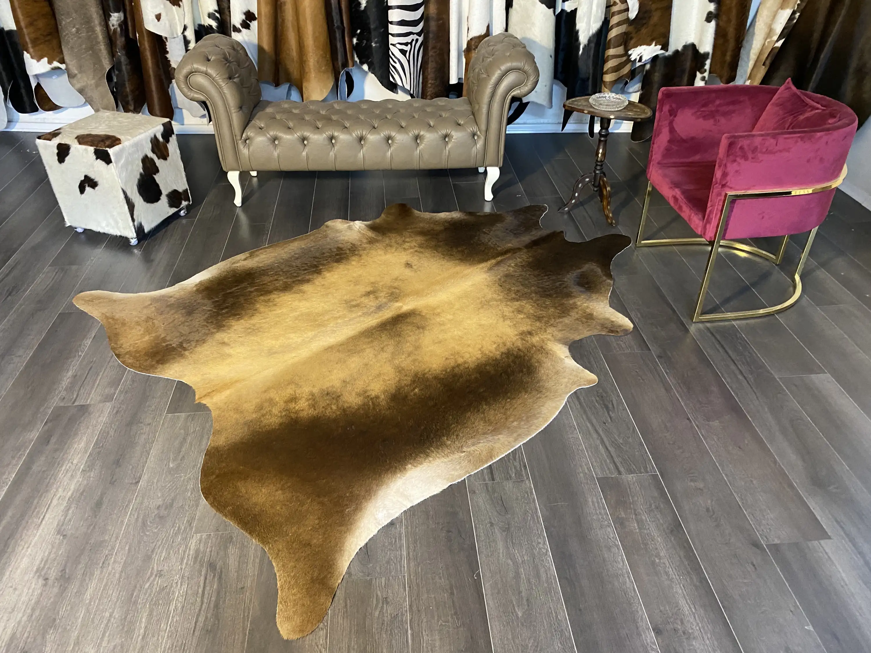 HAKİKİ DERİ DANA POSTU MIX KAHVE 190 x 235 - 1001000015