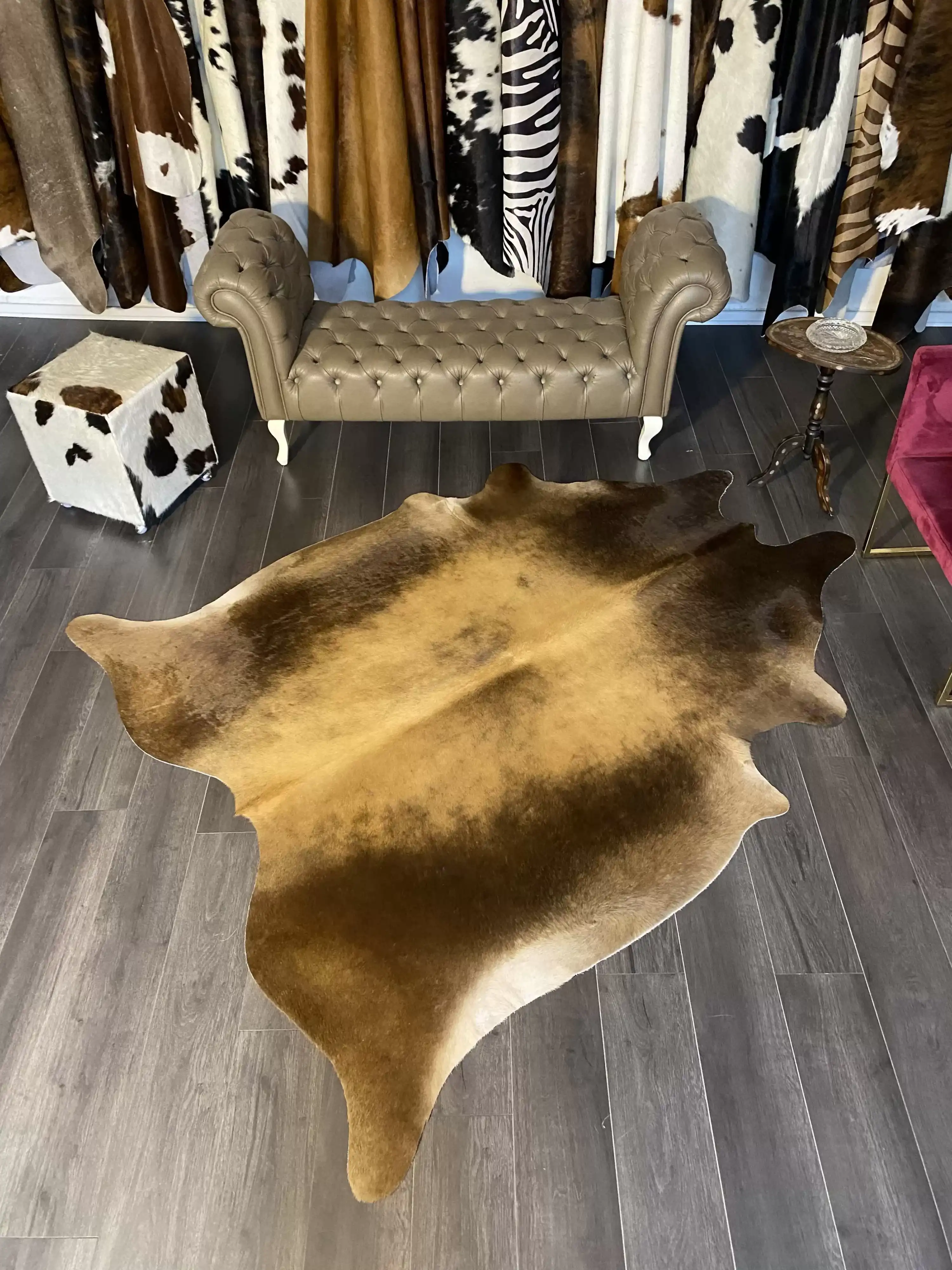 HAKİKİ DERİ DANA POSTU MIX KAHVE 190 x 235 - 1001000015