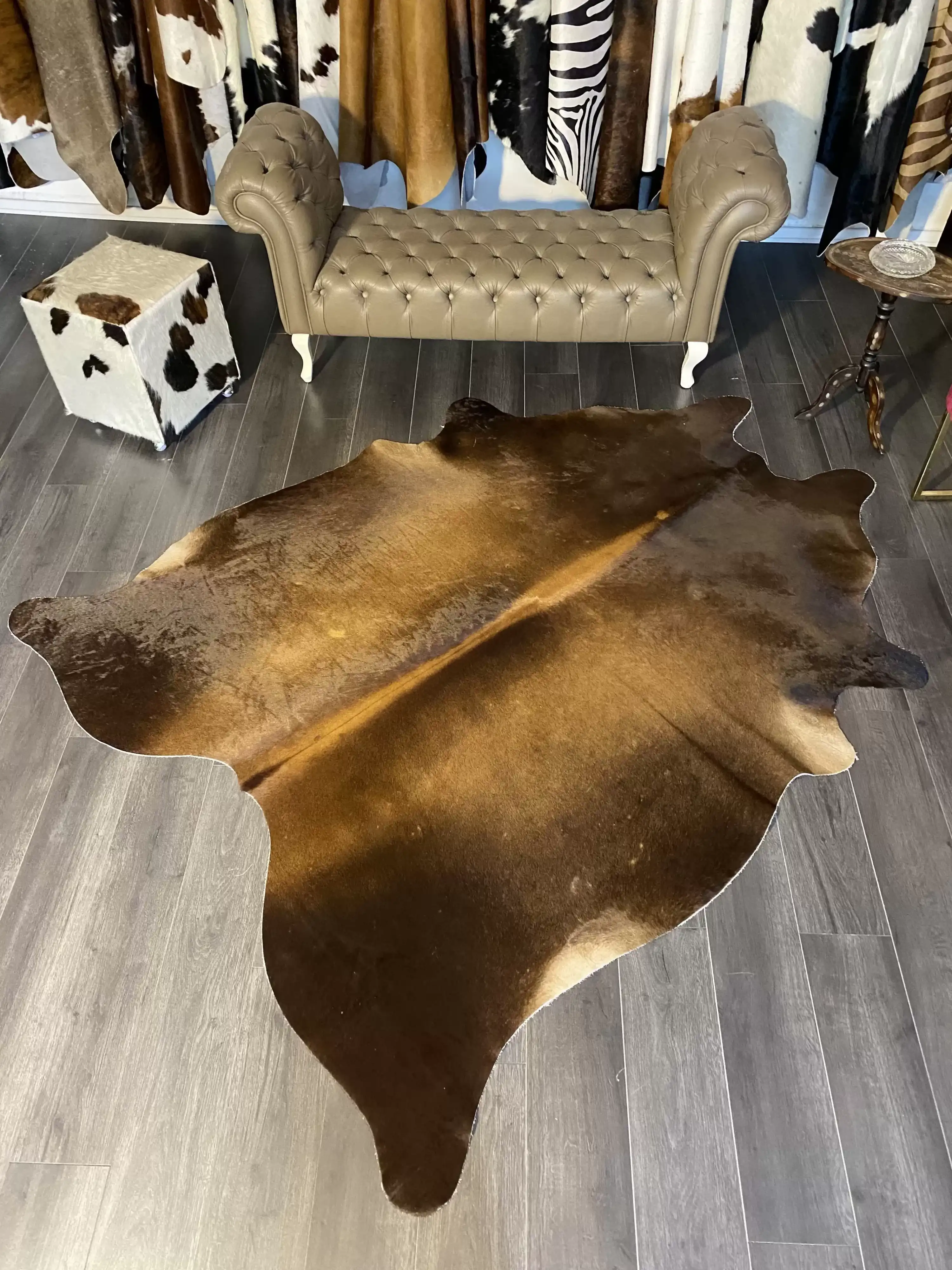 HAKİKİ DERİ DANA POSTU MIX KAHVE 190 x 240 - 1001000032