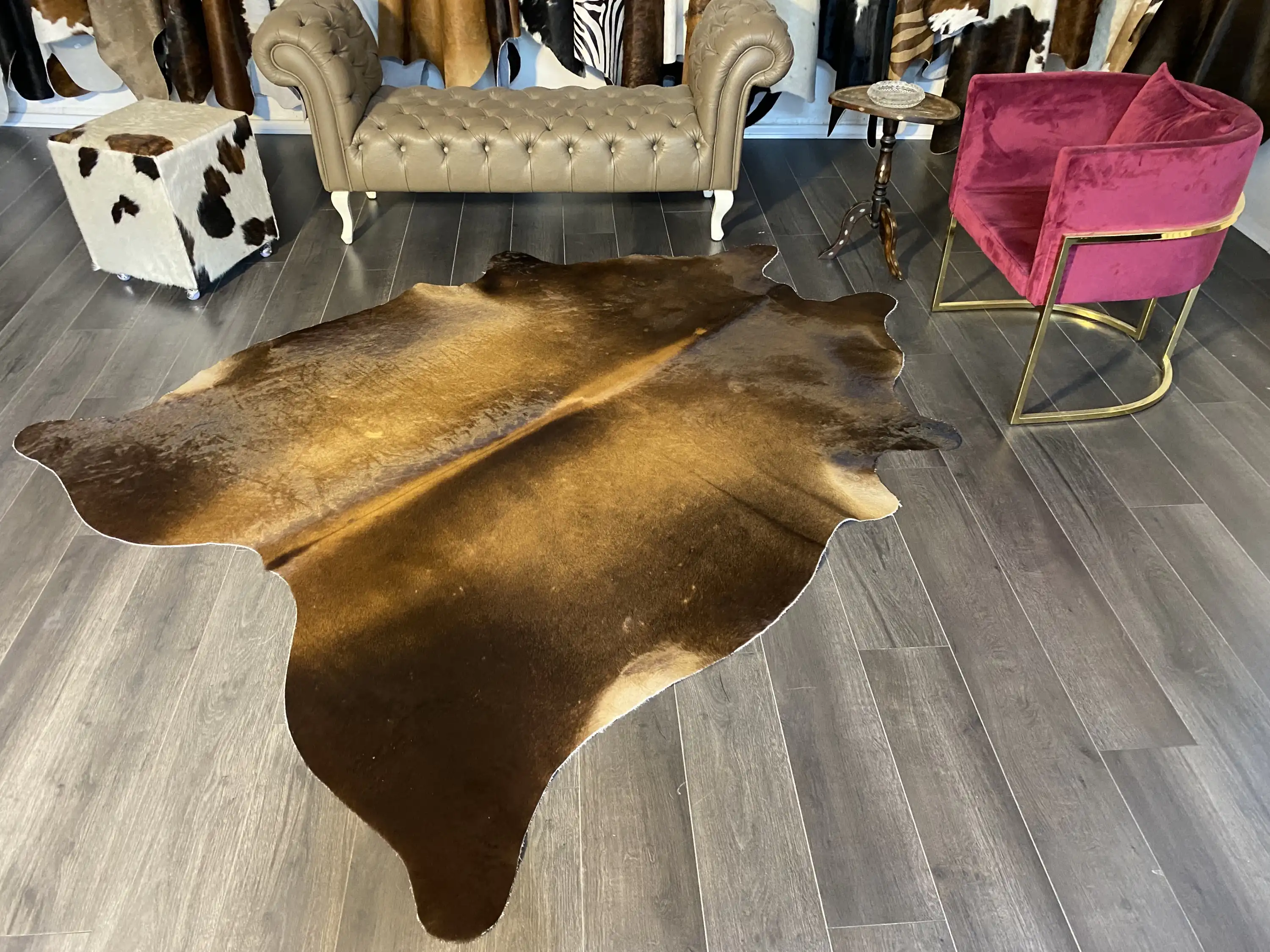 HAKİKİ DERİ DANA POSTU MIX KAHVE 190 x 240 - 1001000032