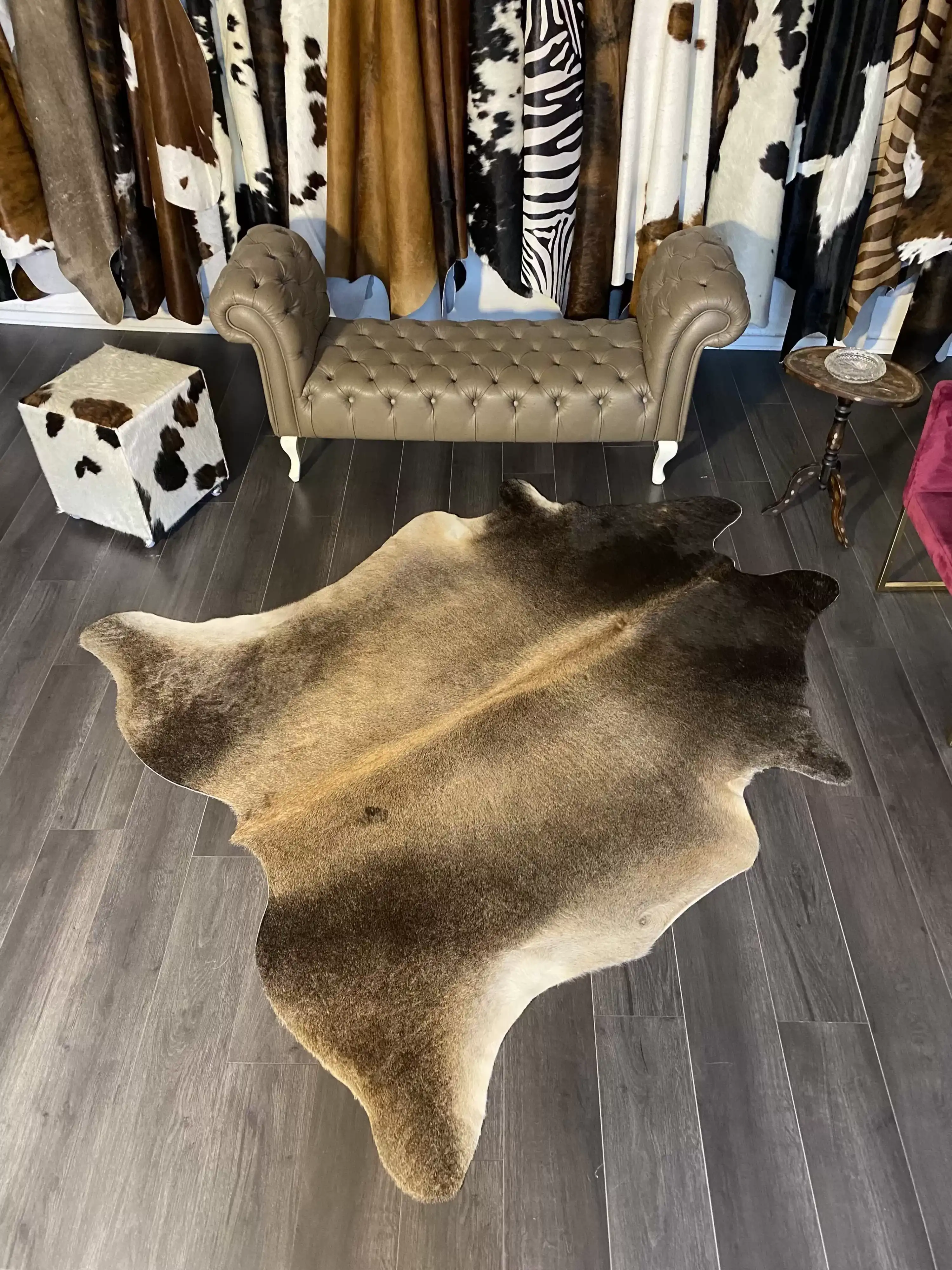 HAKİKİ DERİ DANA POSTU MIX KAHVE 195 x 215 - 1001000007