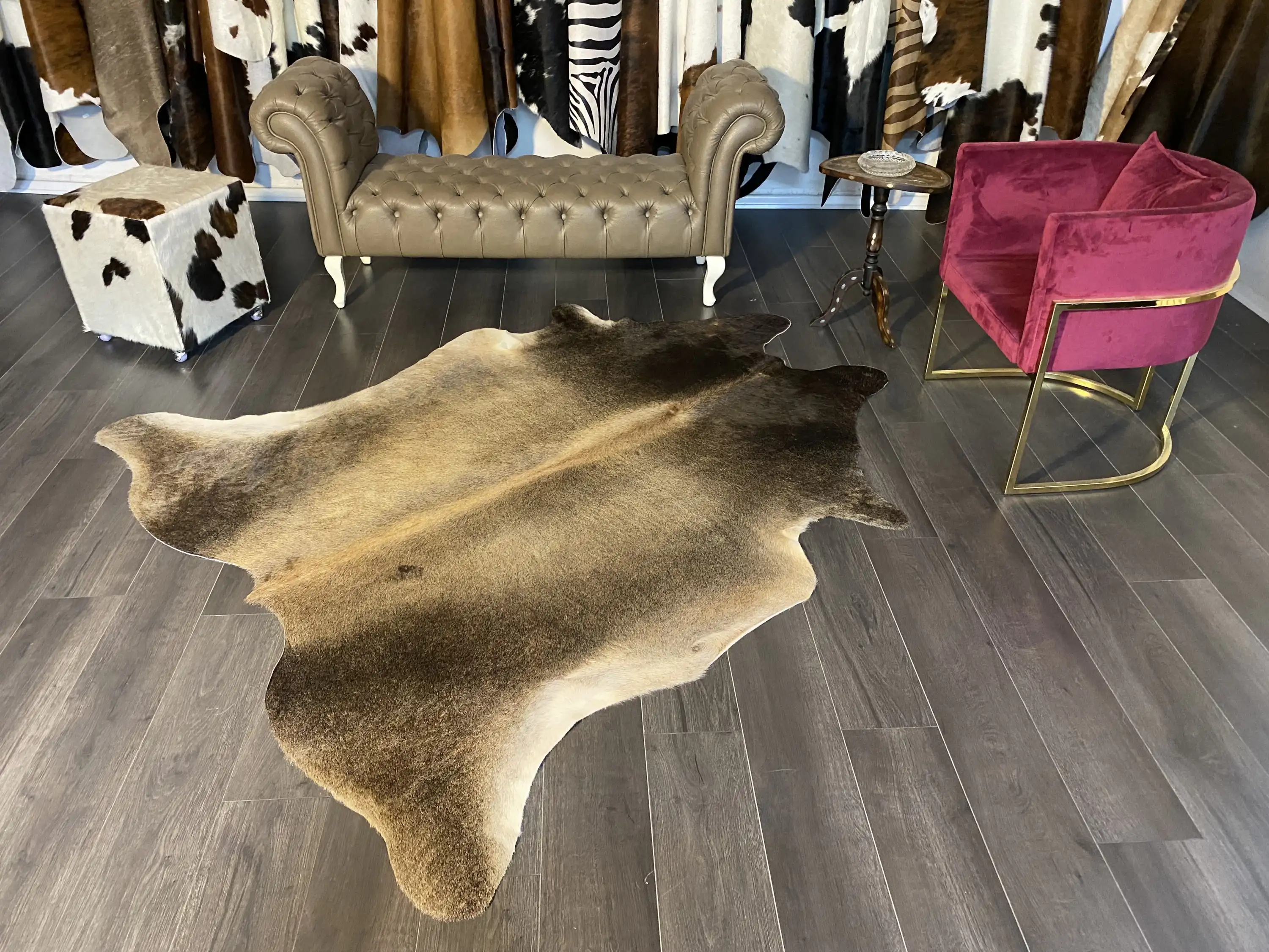 HAKİKİ DERİ DANA POSTU MIX KAHVE 195 x 215 - 1001000007