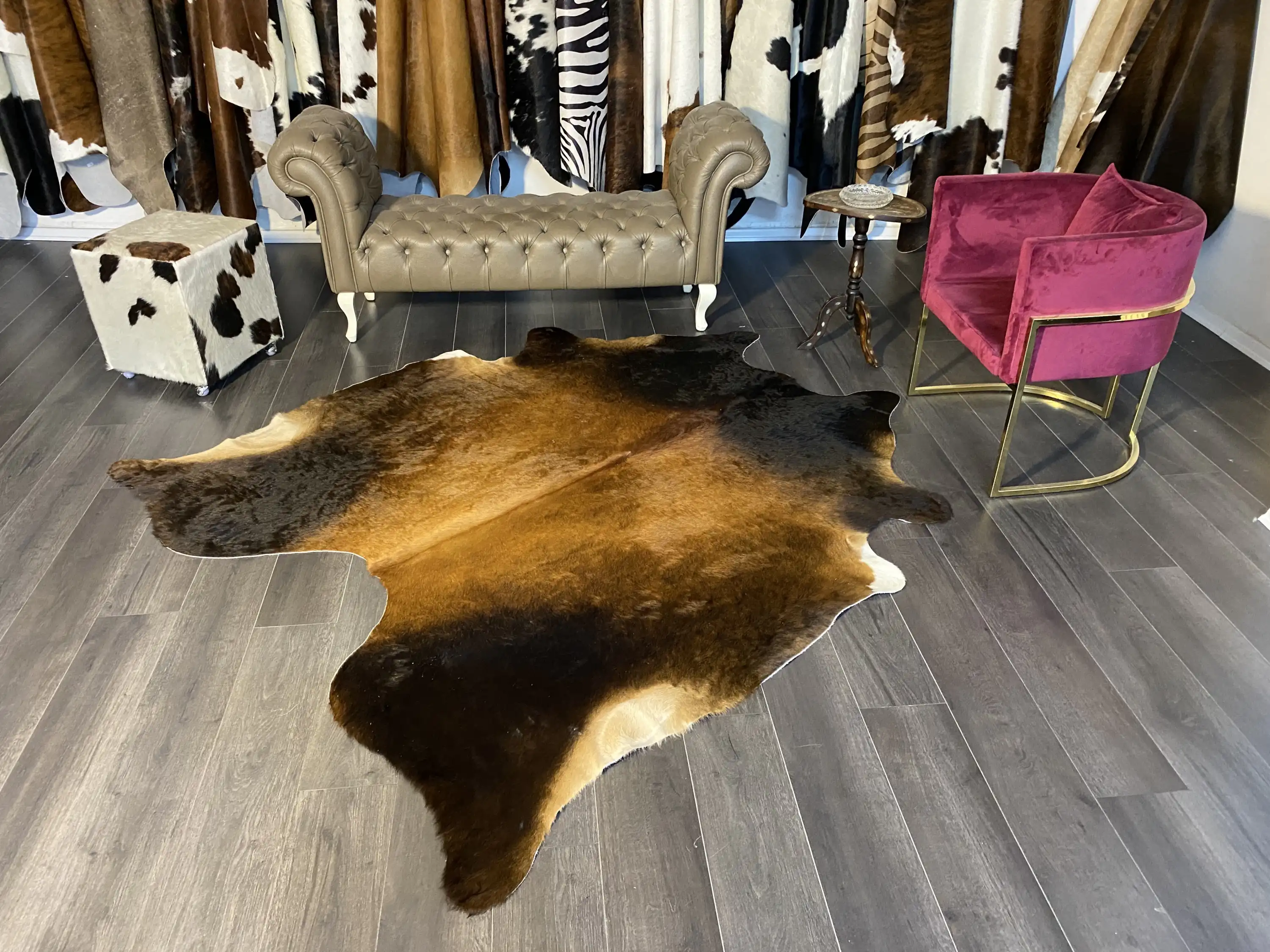 HAKİKİ DERİ DANA POSTU MIX KAHVE 195 x 220 - 1001000073