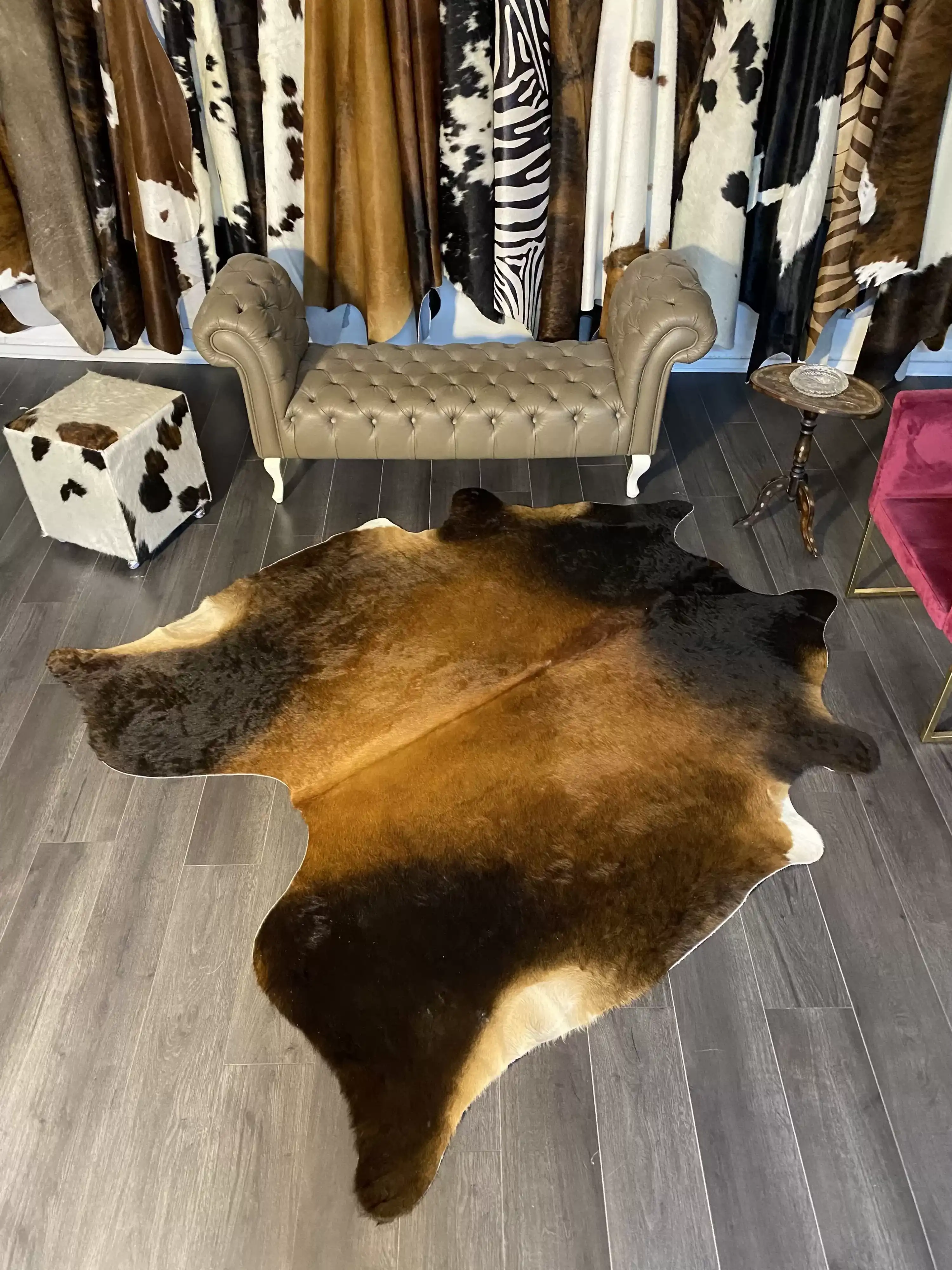 HAKİKİ DERİ DANA POSTU MIX KAHVE 195 x 220 - 1001000073