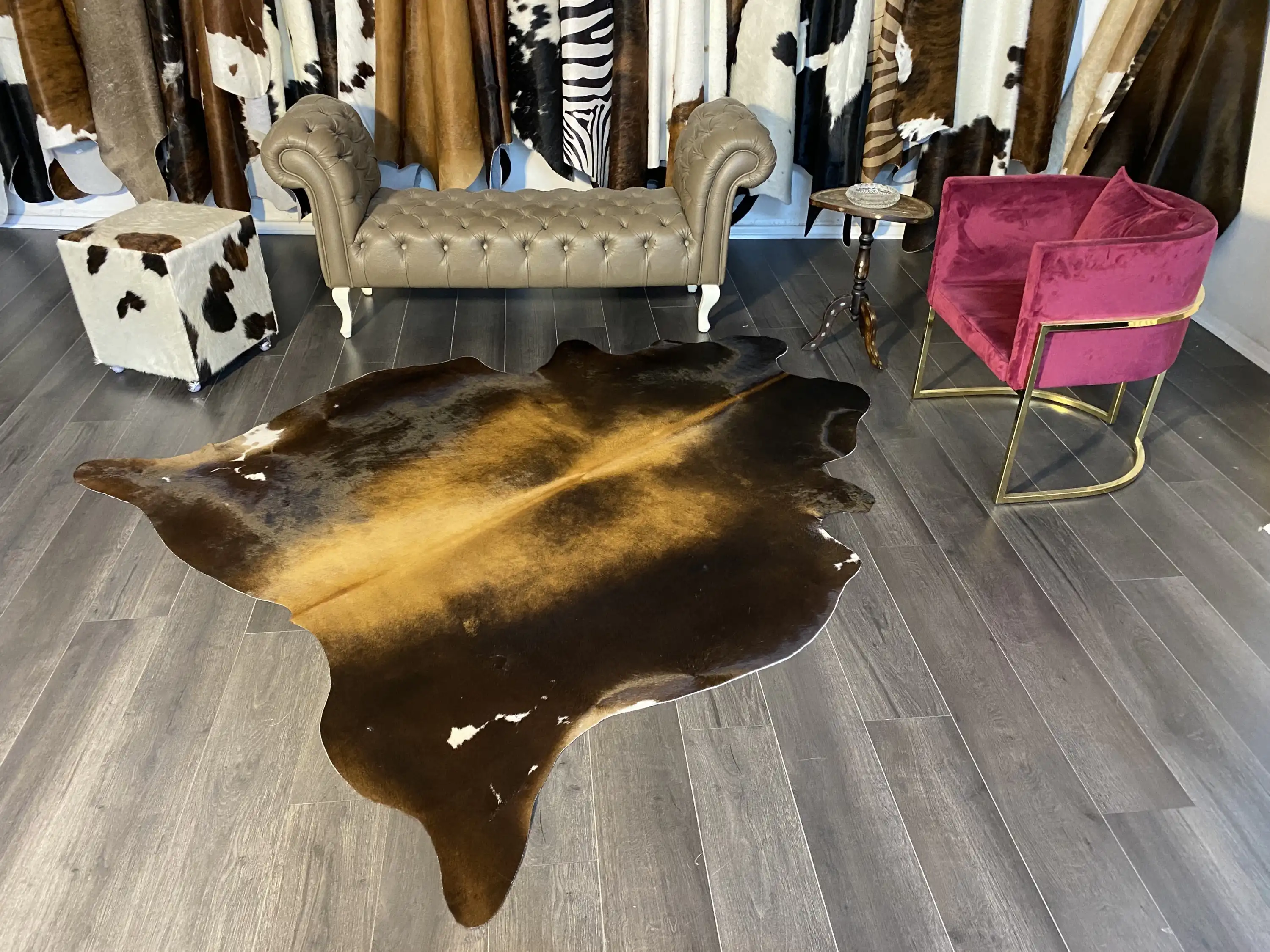 HAKİKİ DERİ DANA POSTU MIX KAHVE 195 x 220 - 1001000088