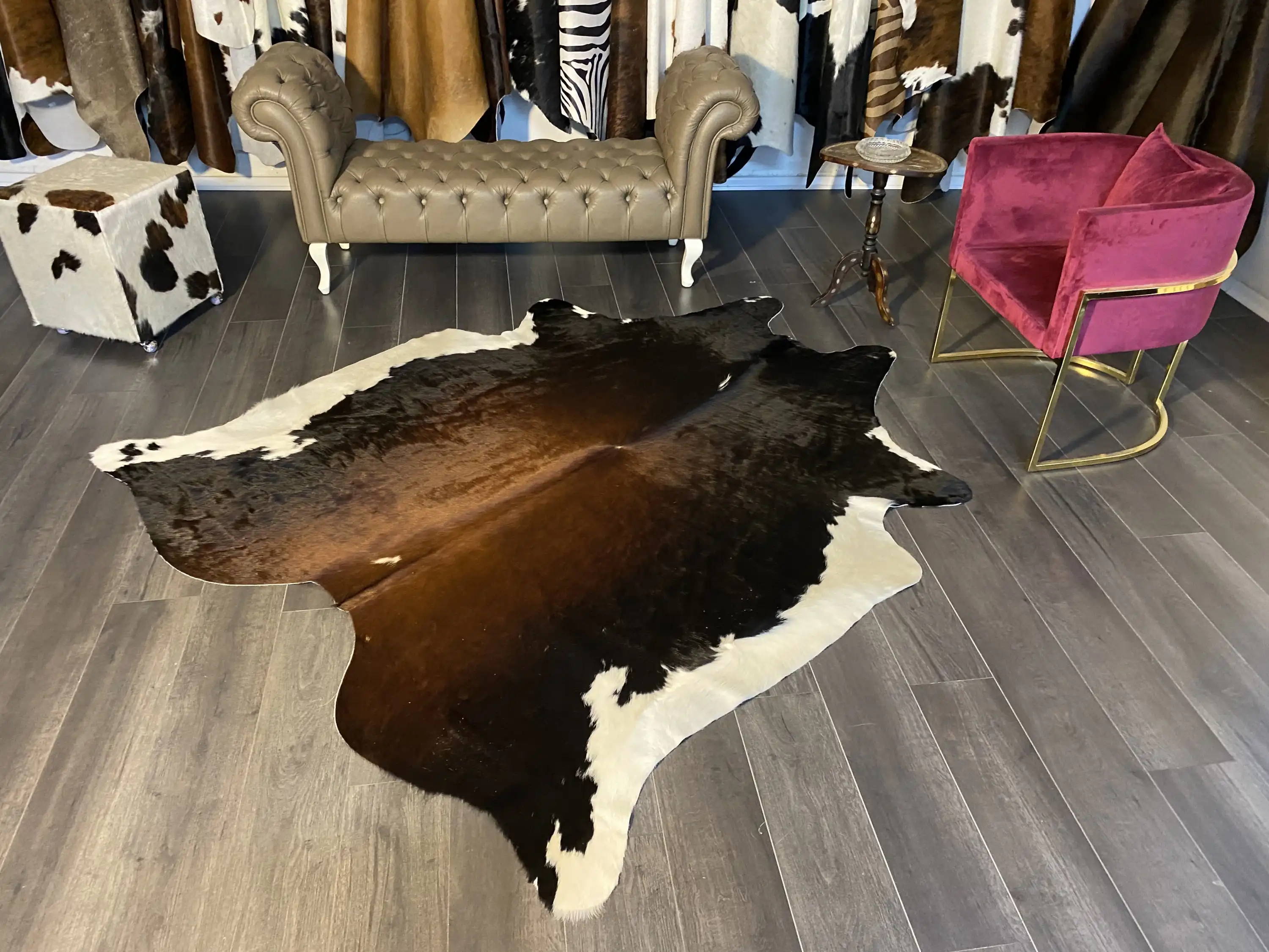 HAKİKİ DERİ DANA POSTU MIX KAHVE 195 x 220 - 1001000189