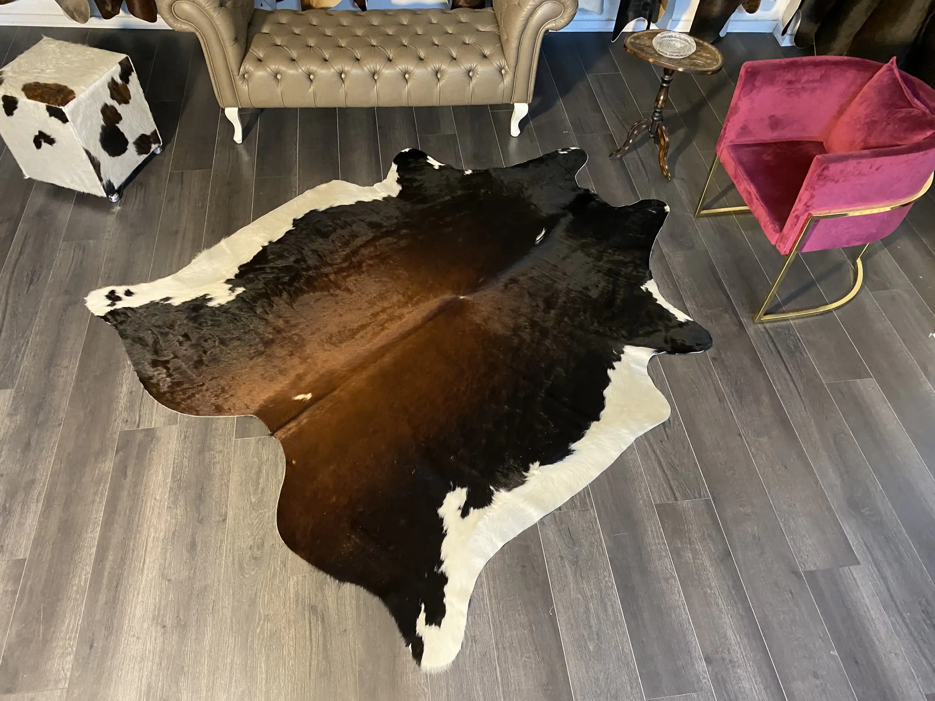 HAKİKİ DERİ DANA POSTU MIX KAHVE 195 x 220 - 1001000189