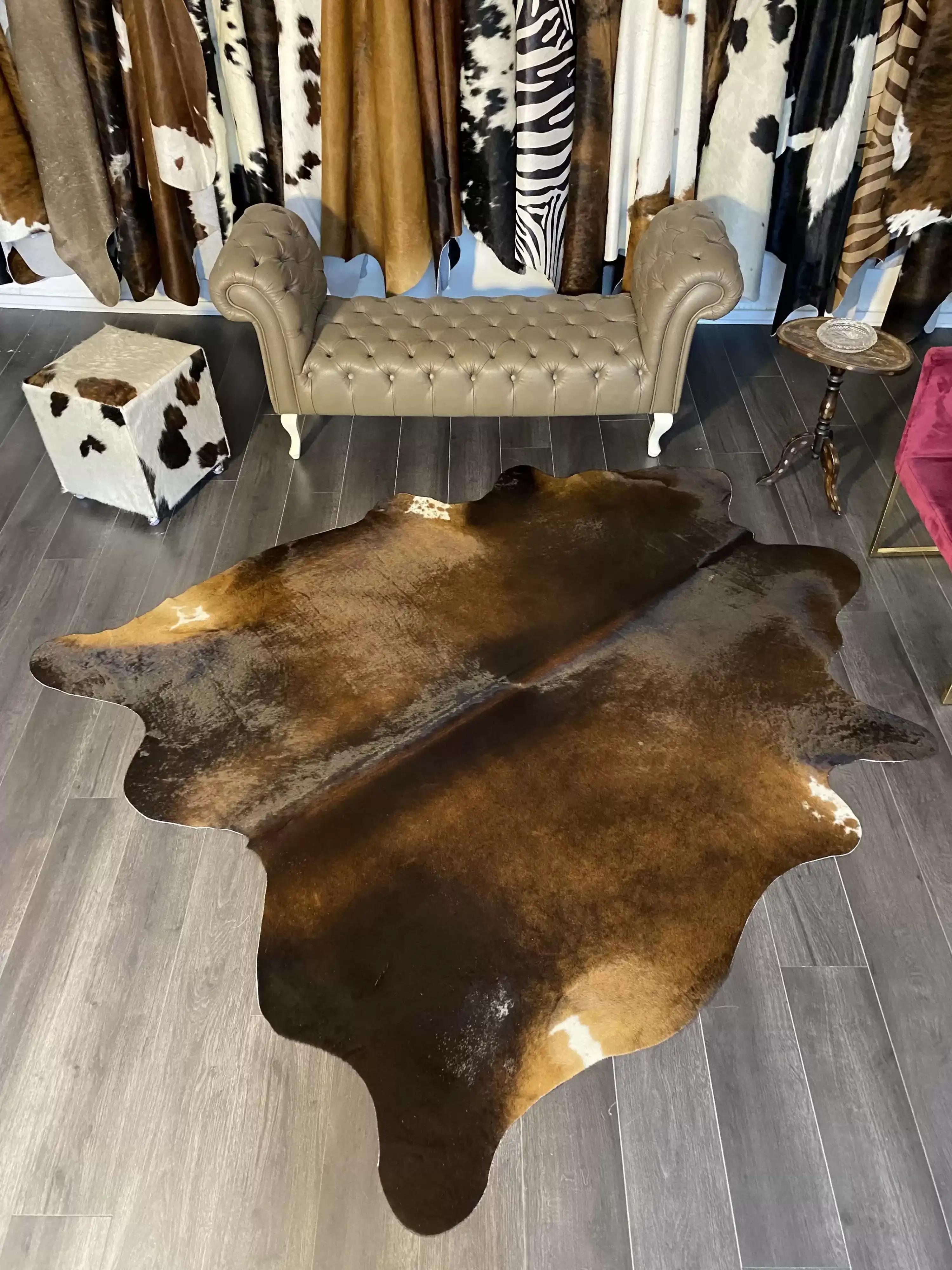 HAKİKİ DERİ DANA POSTU MIX KAHVE 195 x 225 - 1001000011