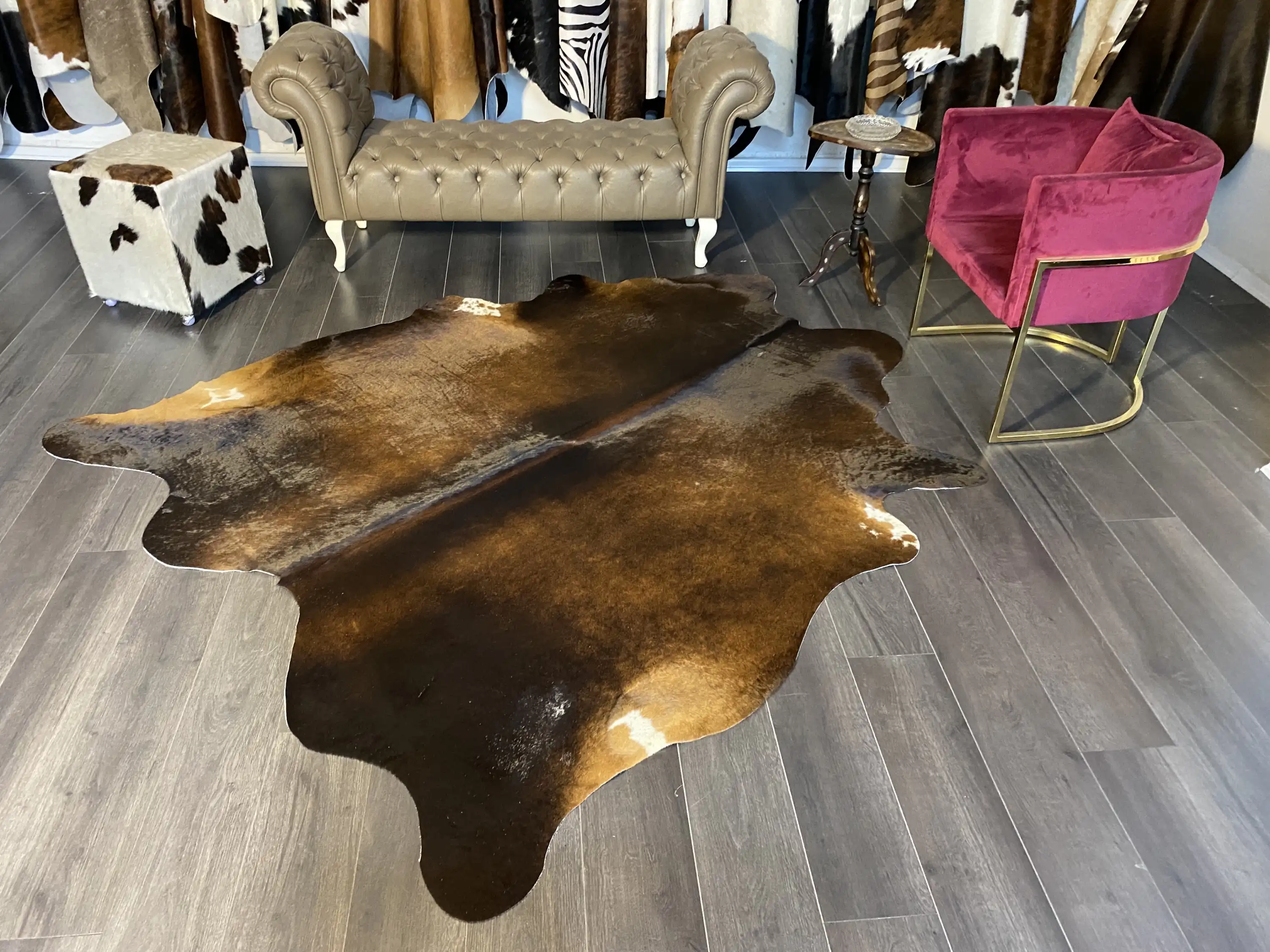 HAKİKİ DERİ DANA POSTU MIX KAHVE 195 x 225 - 1001000011