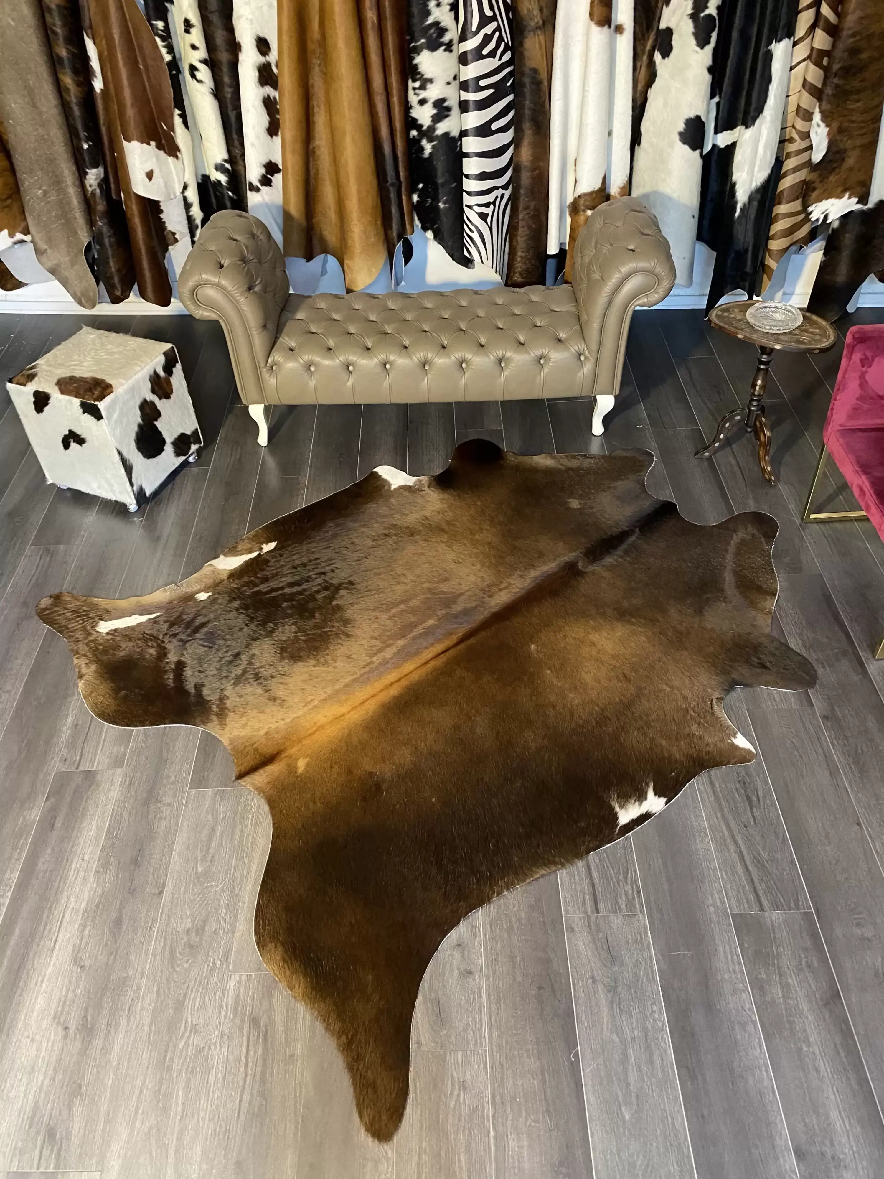 HAKİKİ DERİ DANA POSTU MIX KAHVE 195 x 225 - 1001000014