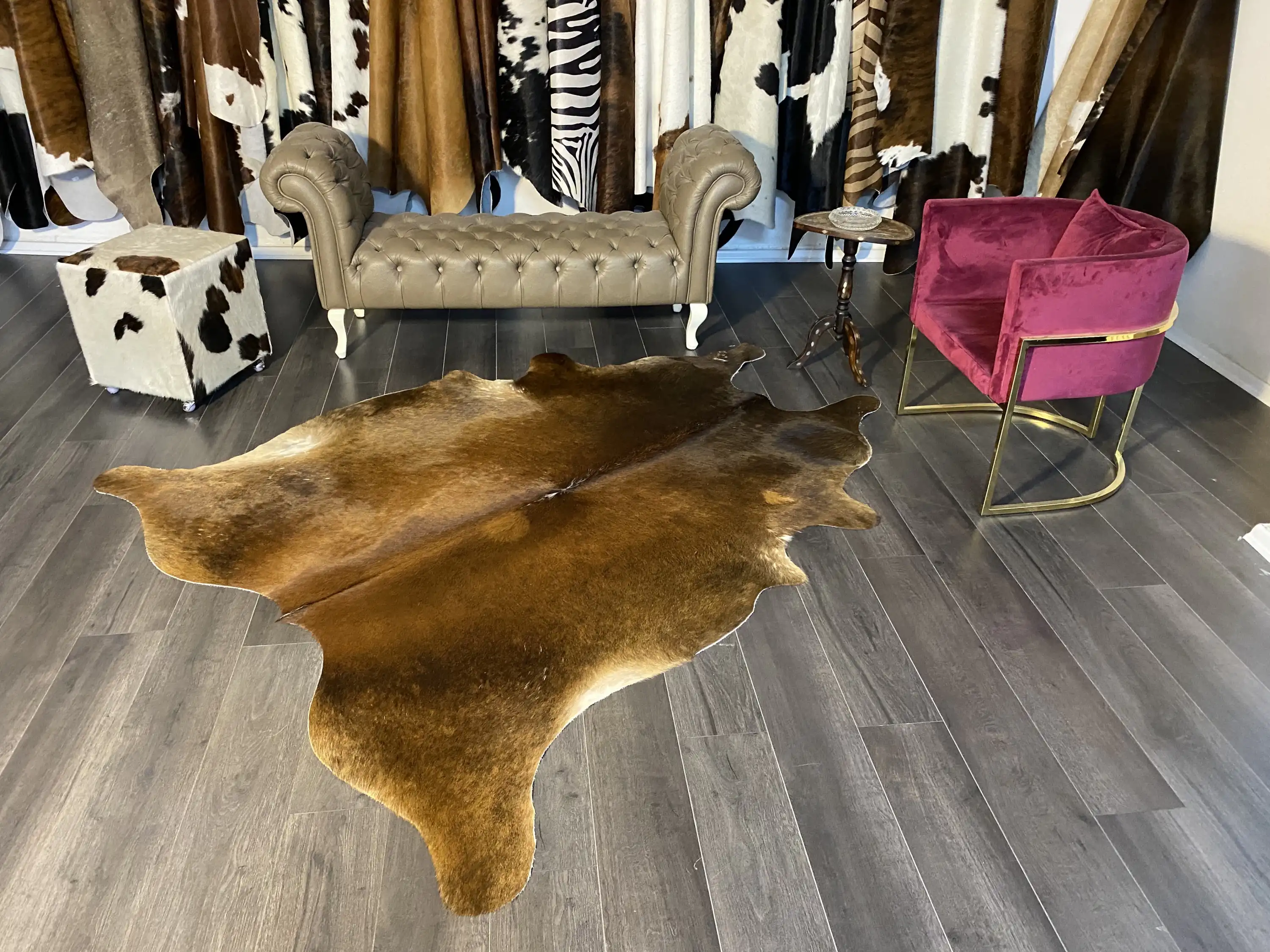 HAKİKİ DERİ DANA POSTU MIX KAHVE 195 x 230 - 1001000063