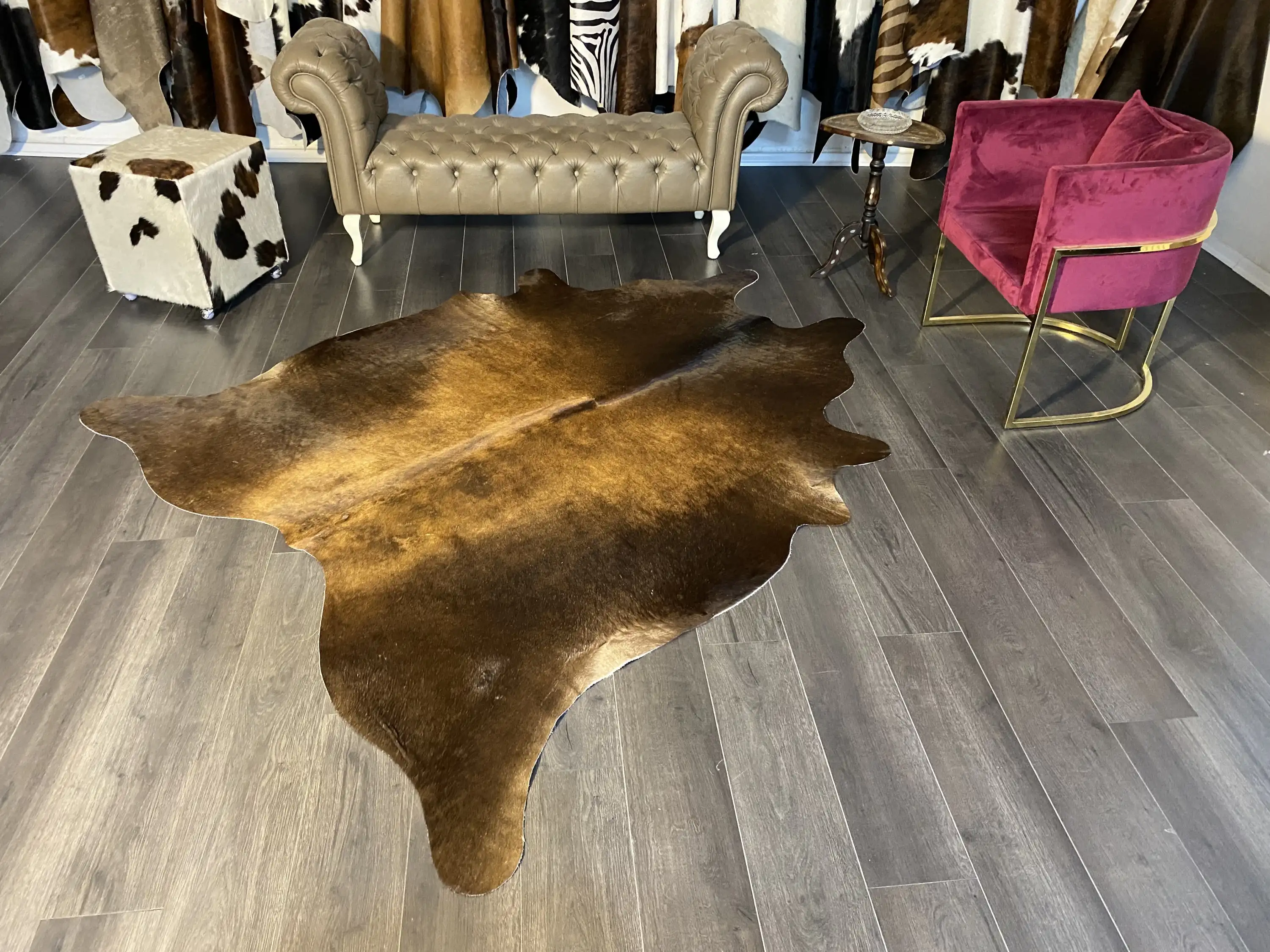 HAKİKİ DERİ DANA POSTU MIX KAHVE 195 x 230 - 1001000077