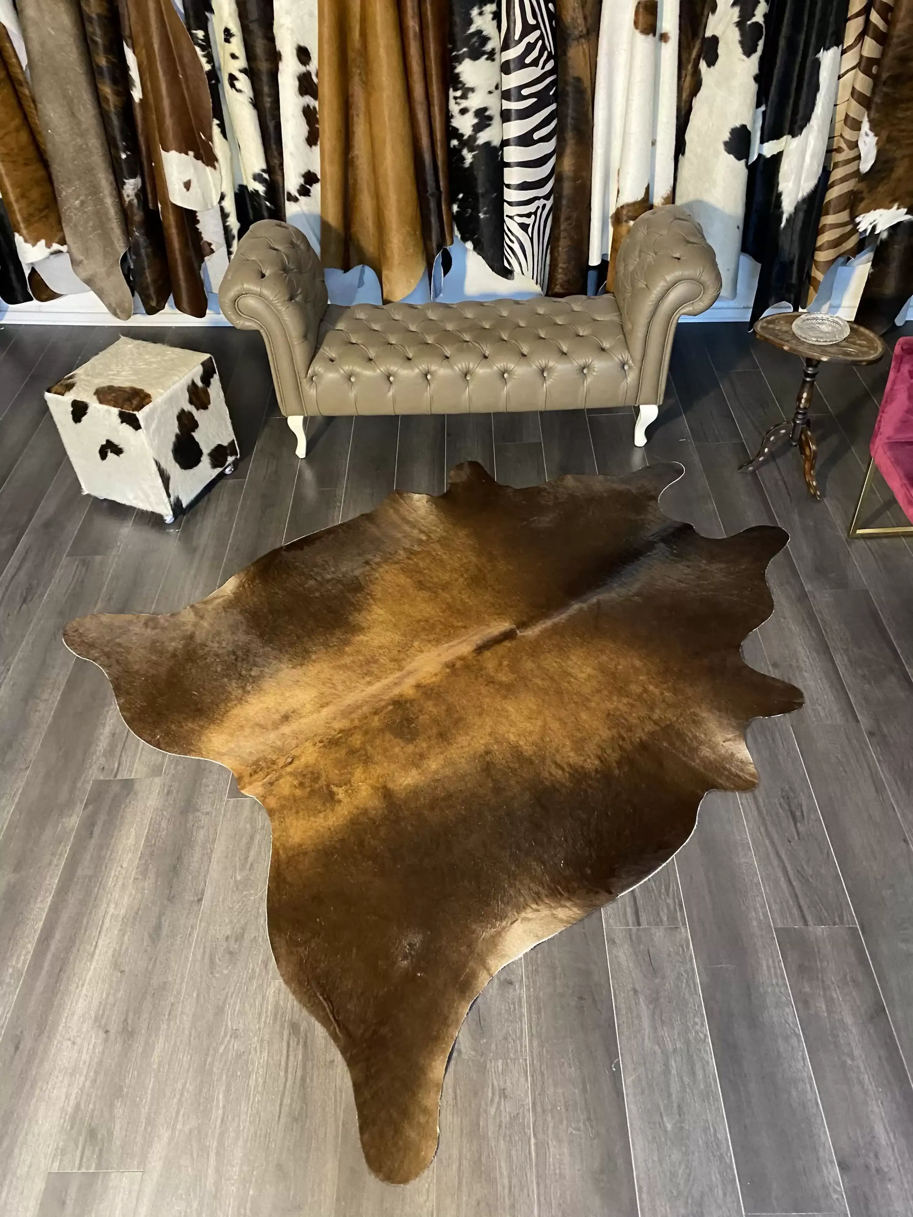 HAKİKİ DERİ DANA POSTU MIX KAHVE 195 x 230 - 1001000077