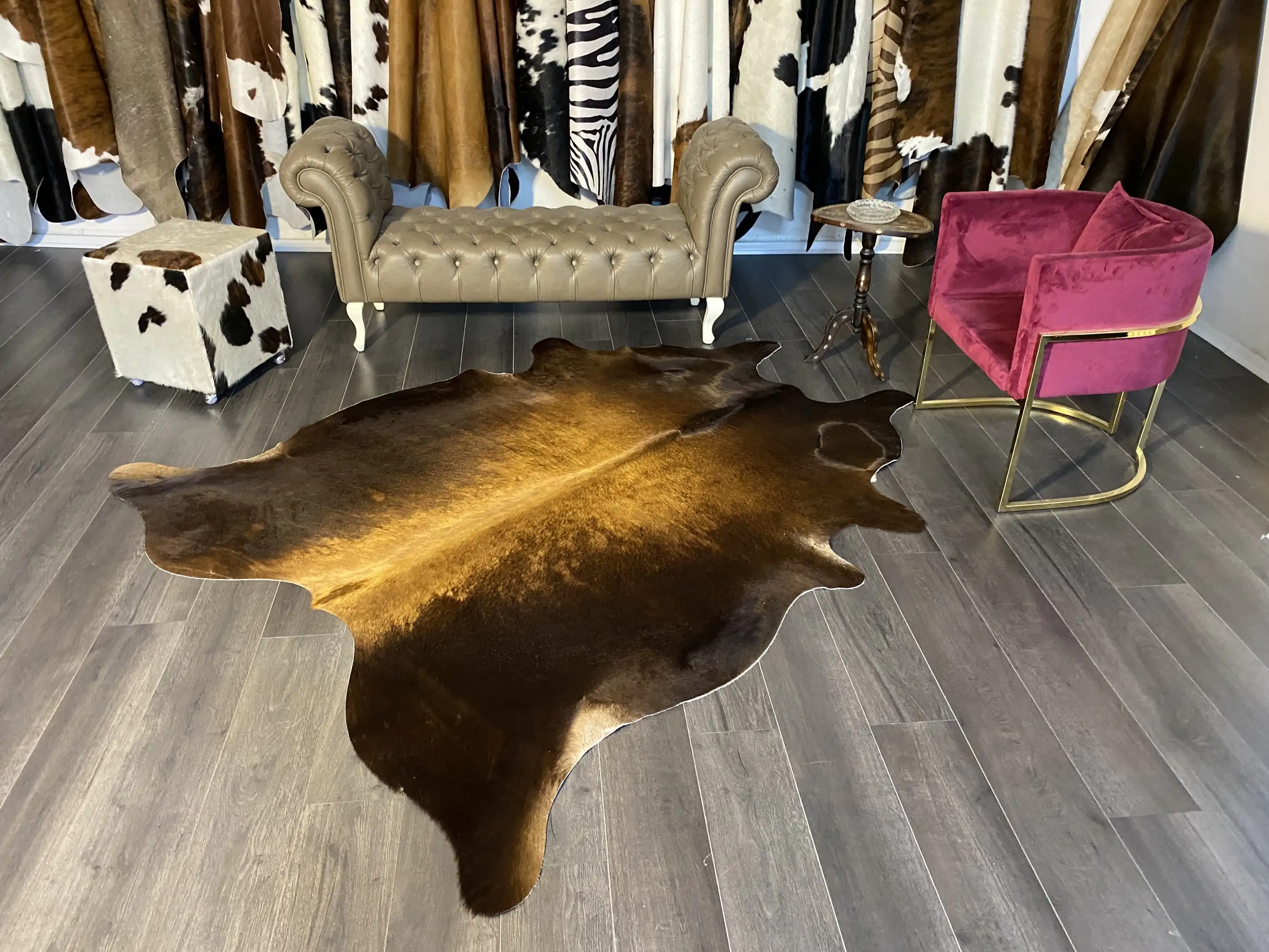 HAKİKİ DERİ DANA POSTU MIX KAHVE 195 x 230 - 1001000079