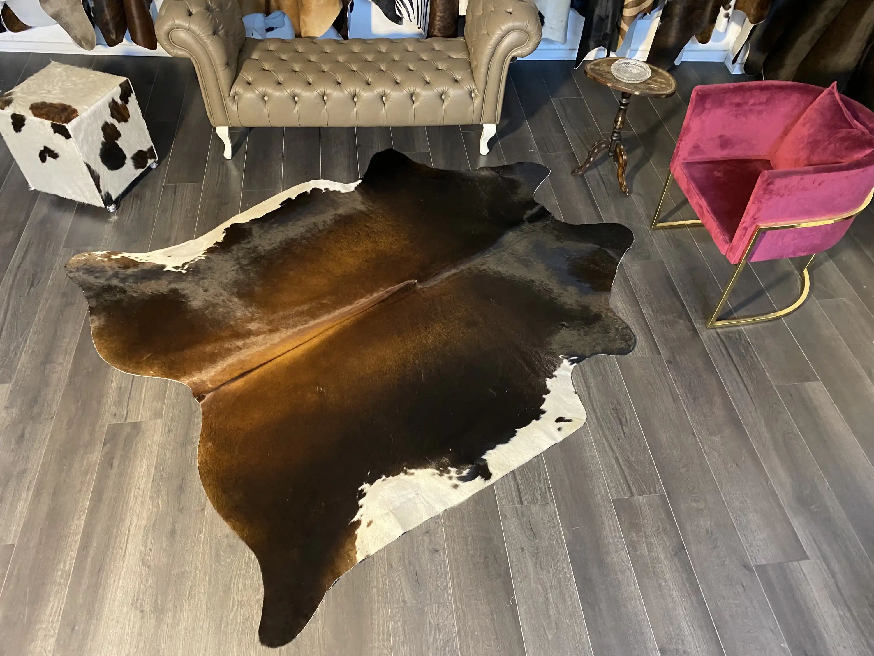 HAKİKİ DERİ DANA POSTU MIX KAHVE 195 x 230 - 1001000162