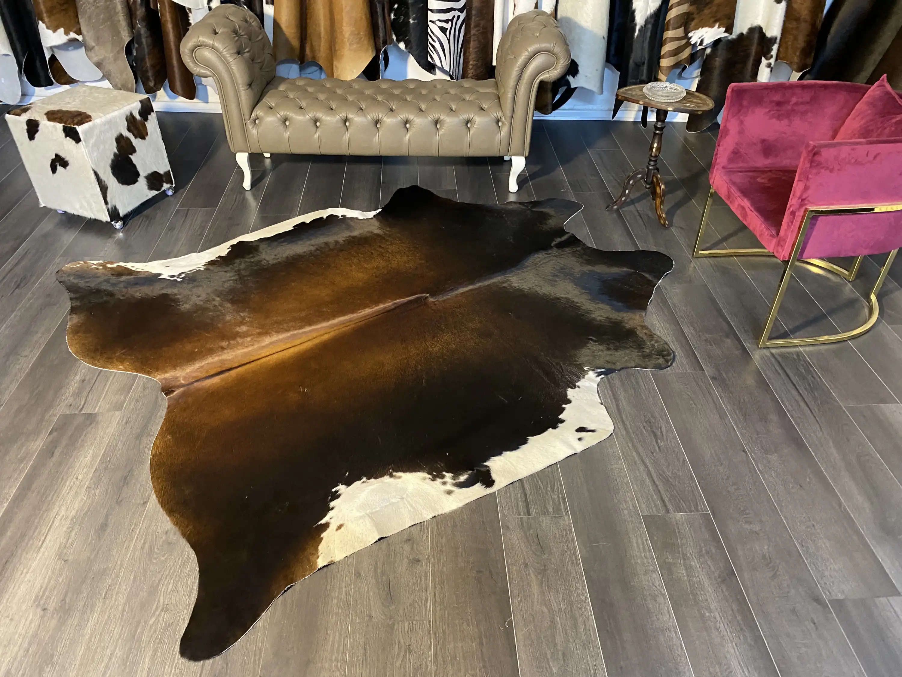 HAKİKİ DERİ DANA POSTU MIX KAHVE 195 x 230 - 1001000162