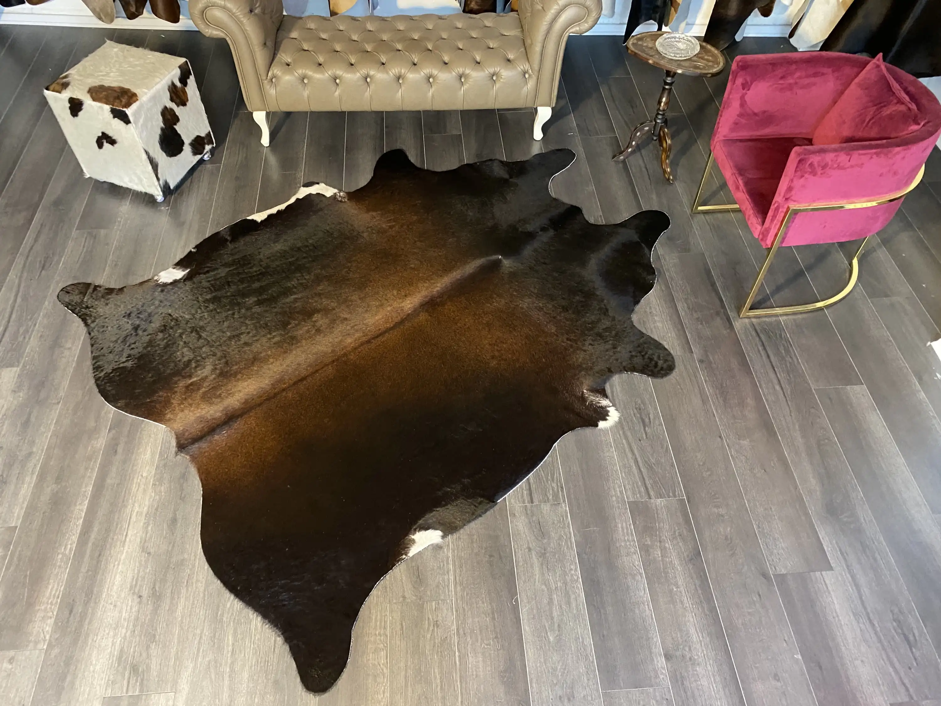 HAKİKİ DERİ DANA POSTU MIX KAHVE 195 x 235 - 1001000098