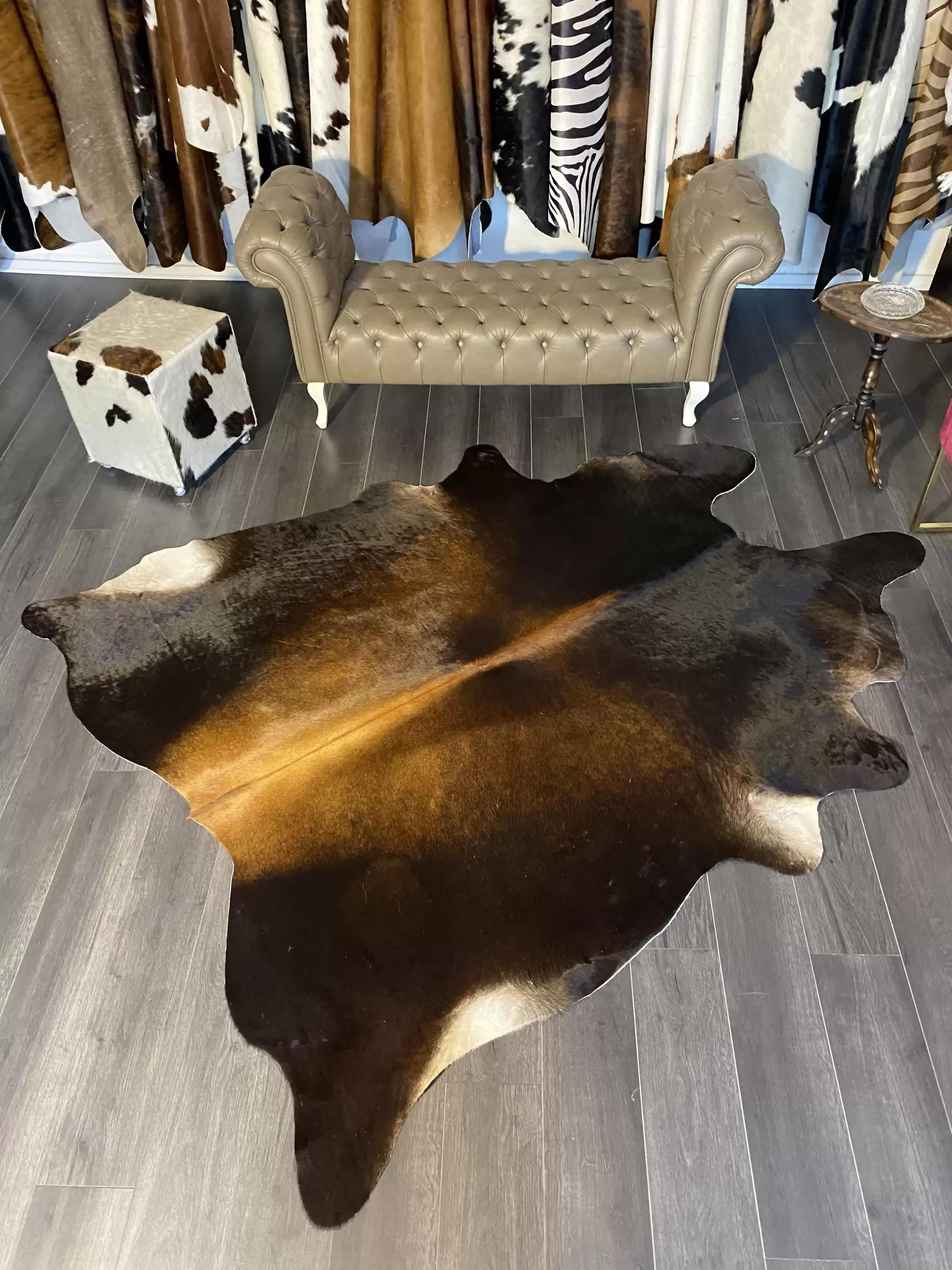 HAKİKİ DERİ DANA POSTU MIX KAHVE 195 x 245 - 1001000004