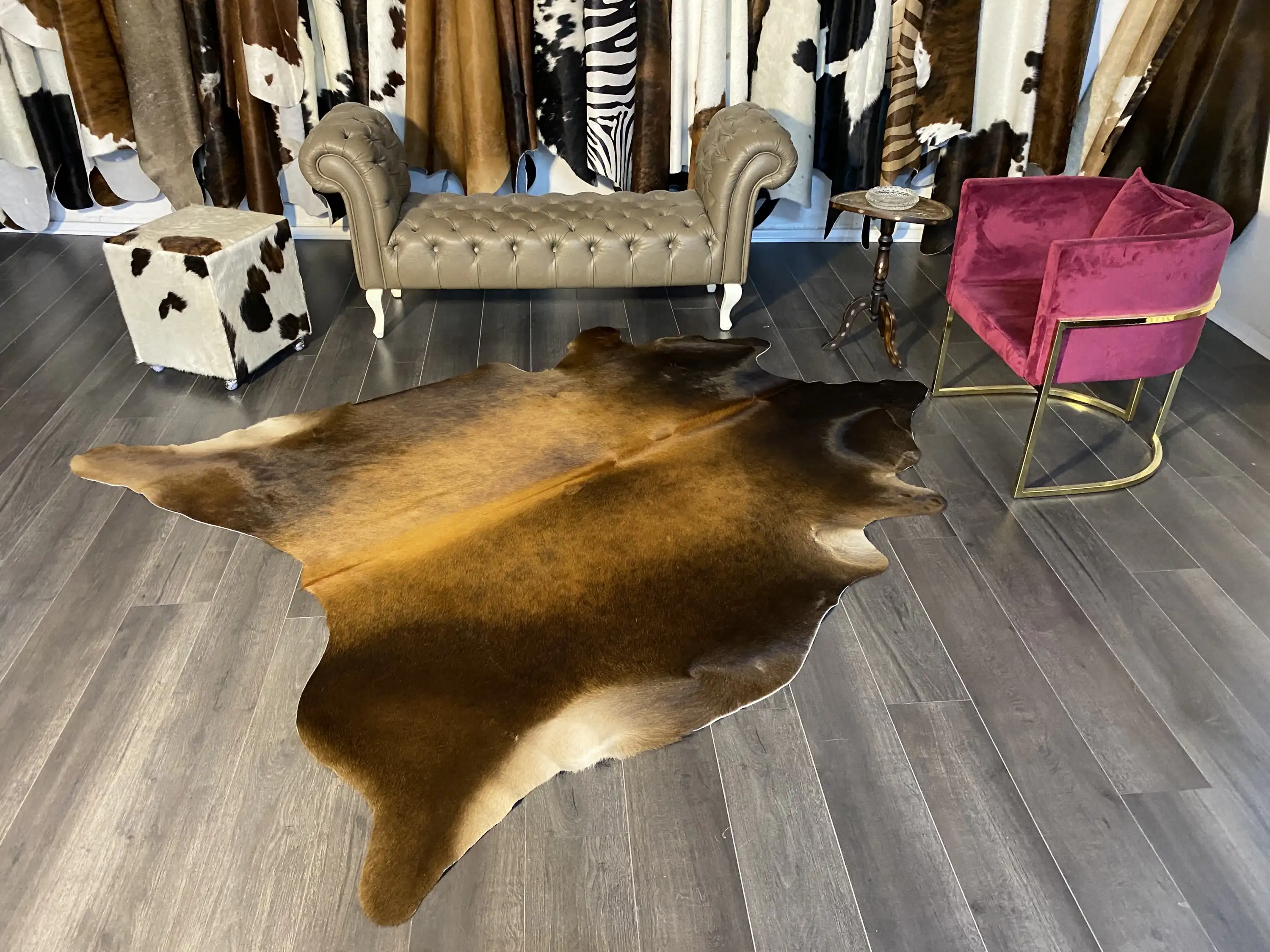 HAKİKİ DERİ DANA POSTU MIX KAHVE 195 x 245 - 1001000062