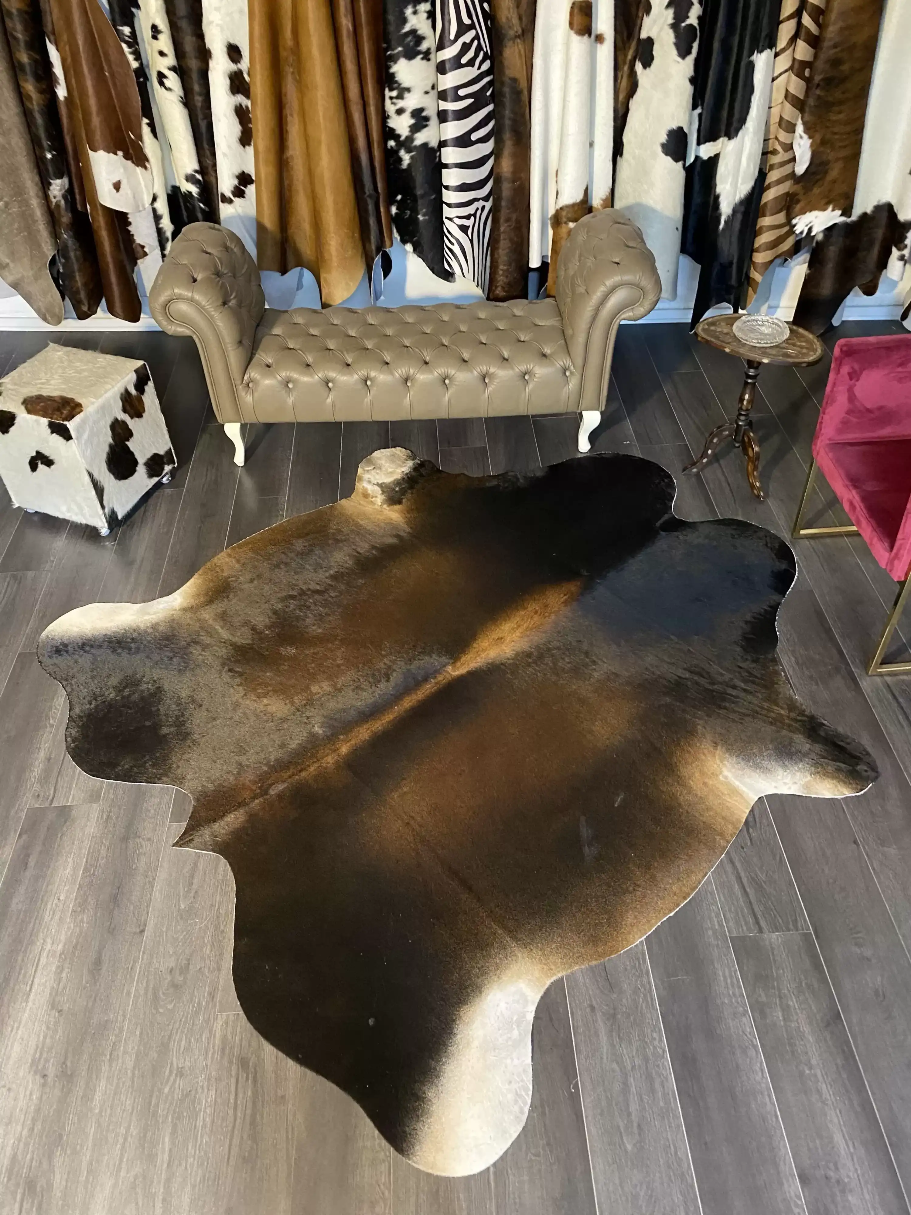 HAKİKİ DERİ DANA POSTU MIX KAHVE 200 x 220 - 1001000016