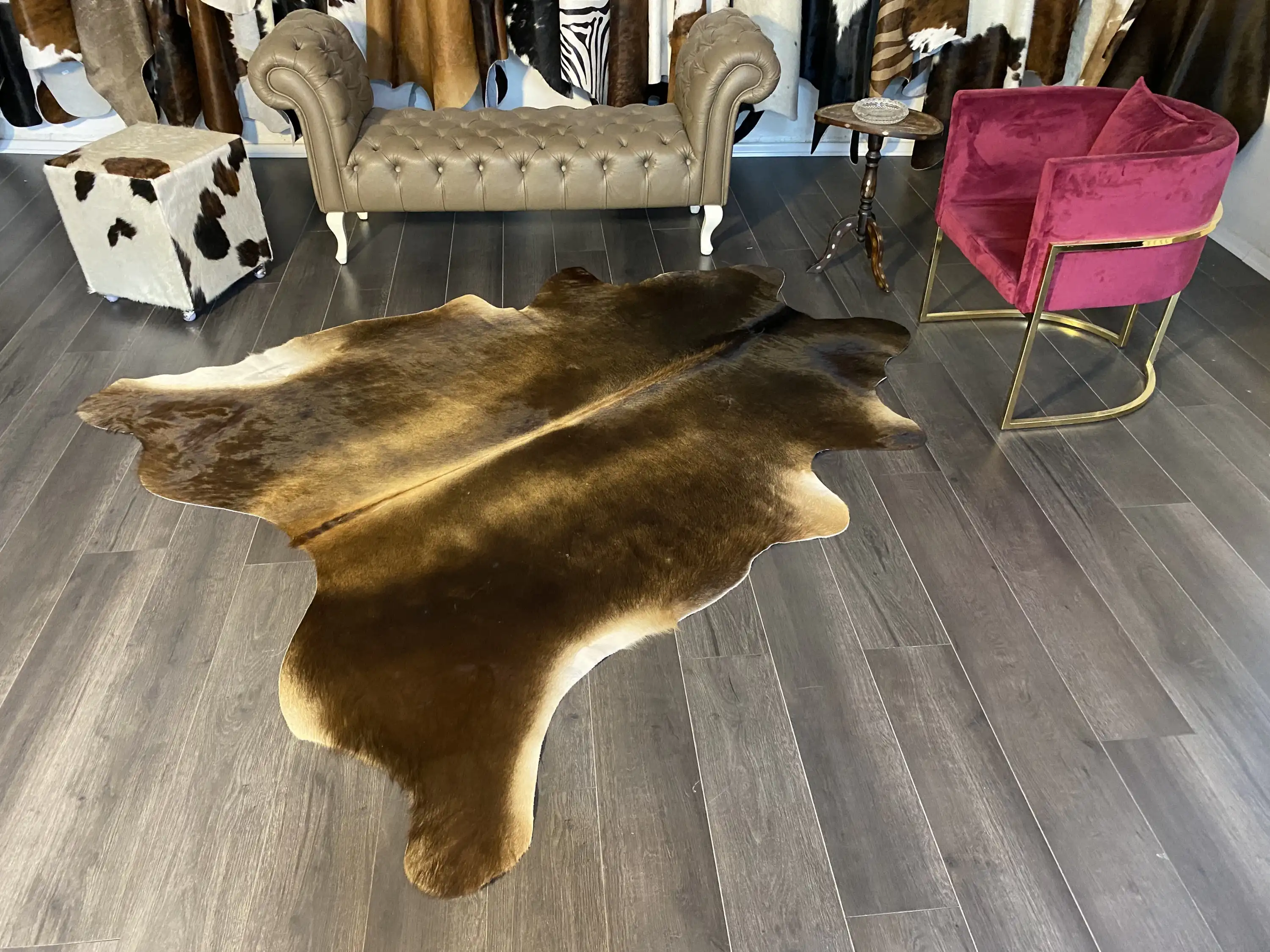 HAKİKİ DERİ DANA POSTU MIX KAHVE 200 x 225 - 1001000001