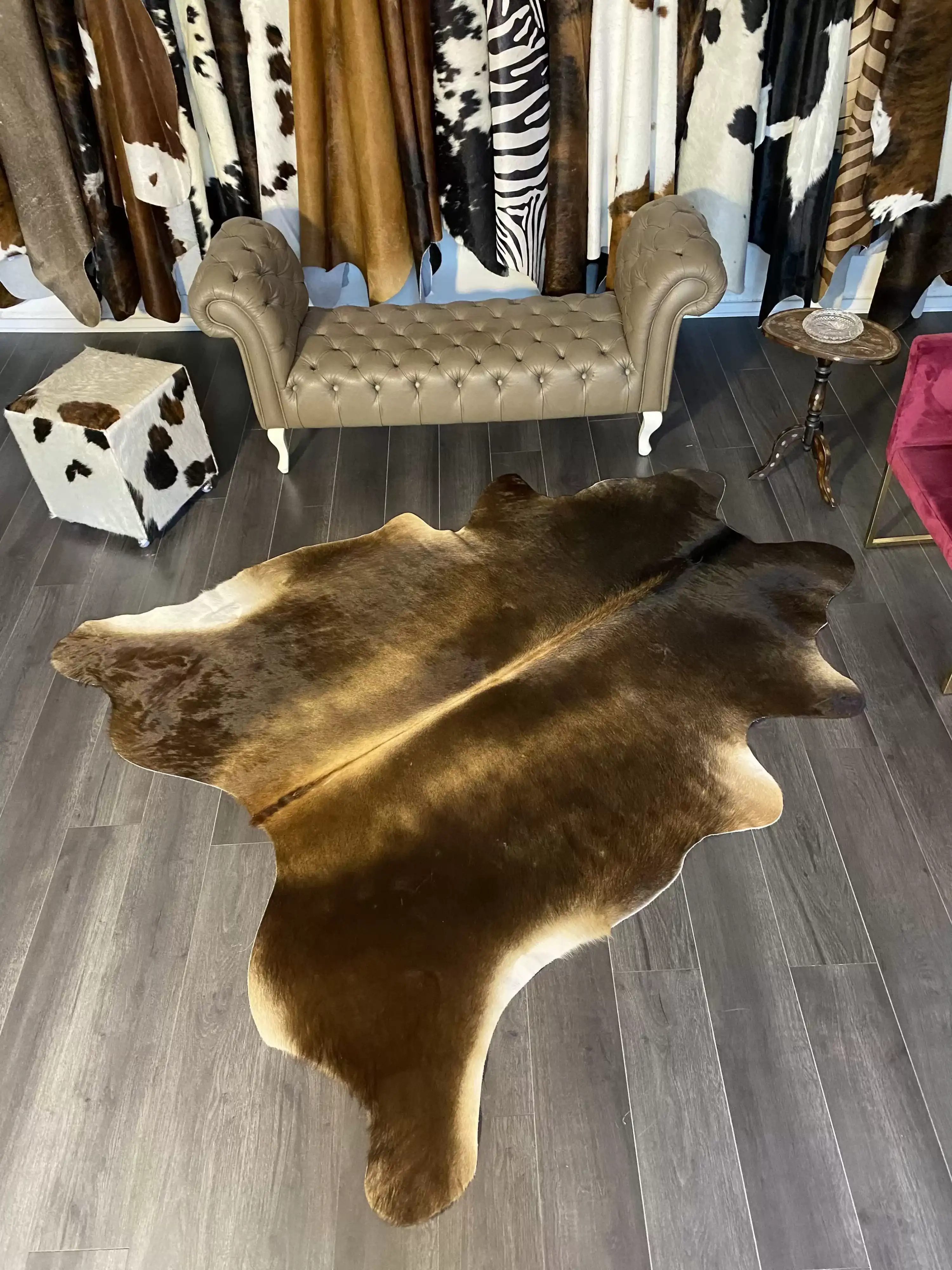 HAKİKİ DERİ DANA POSTU MIX KAHVE 200 x 225 - 1001000001