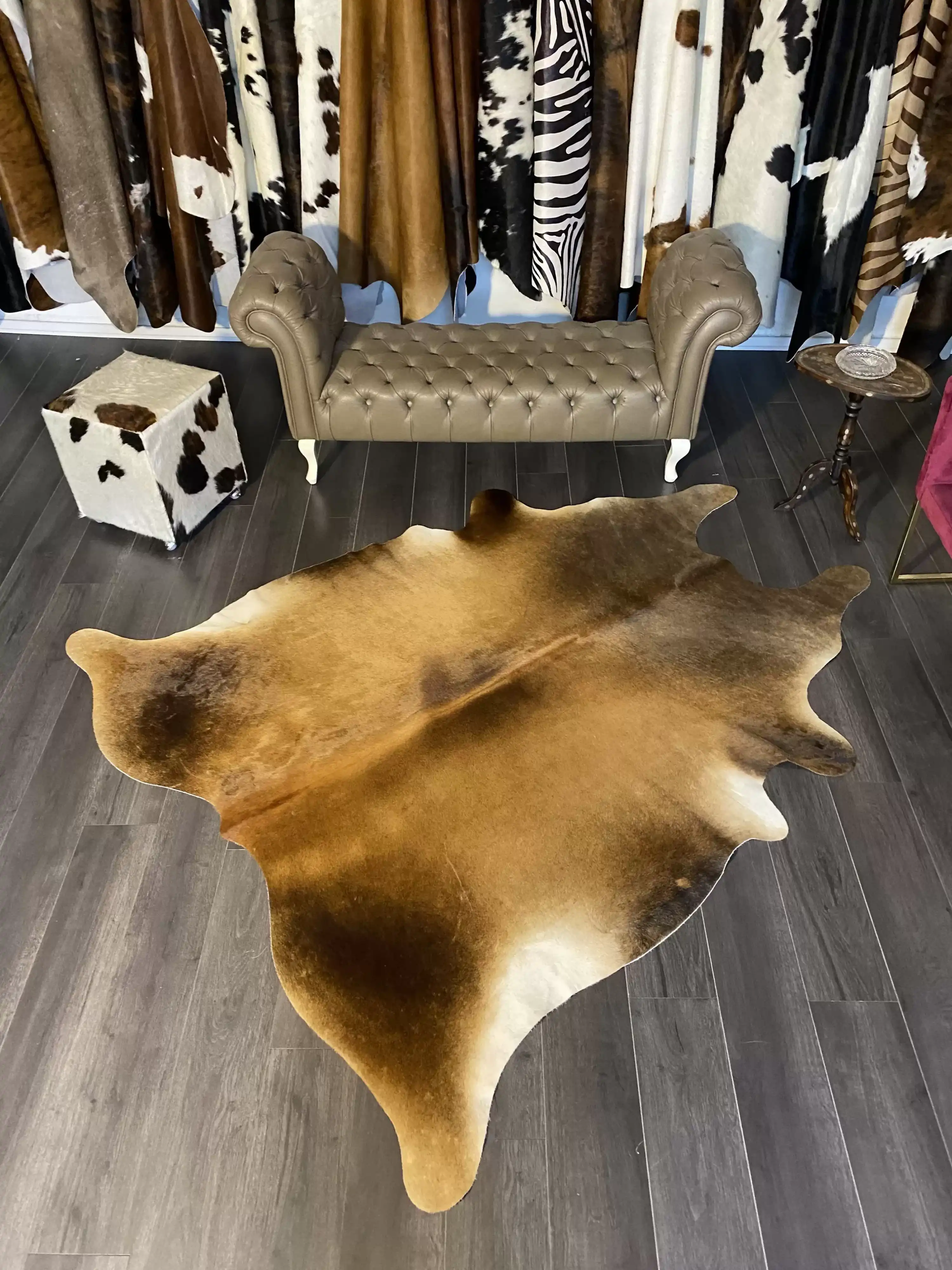 HAKİKİ DERİ DANA POSTU MIX KAHVE 200 x 225 - 1001000086