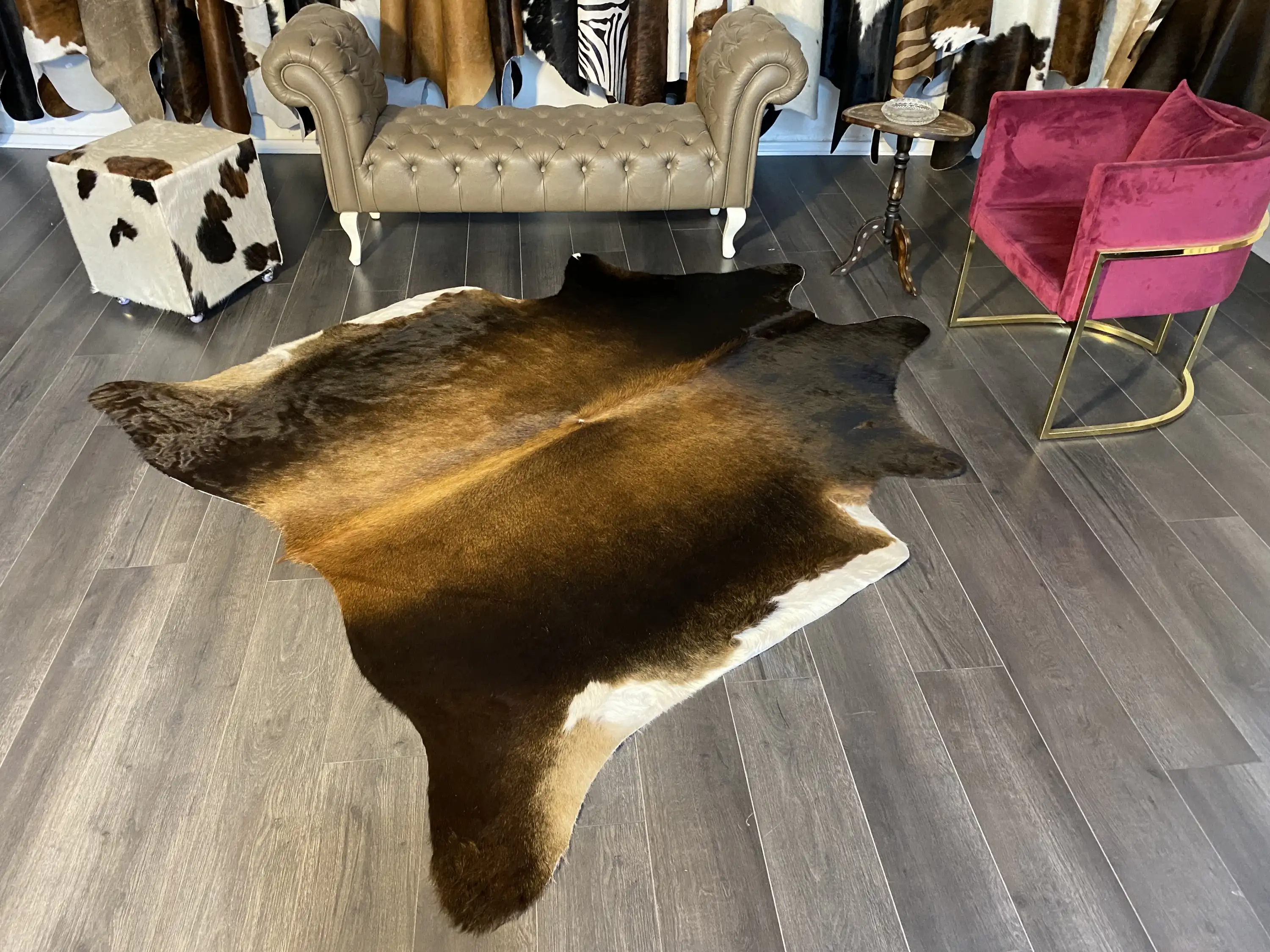 HAKİKİ DERİ DANA POSTU MIX KAHVE 200 x 230 - 1001000035