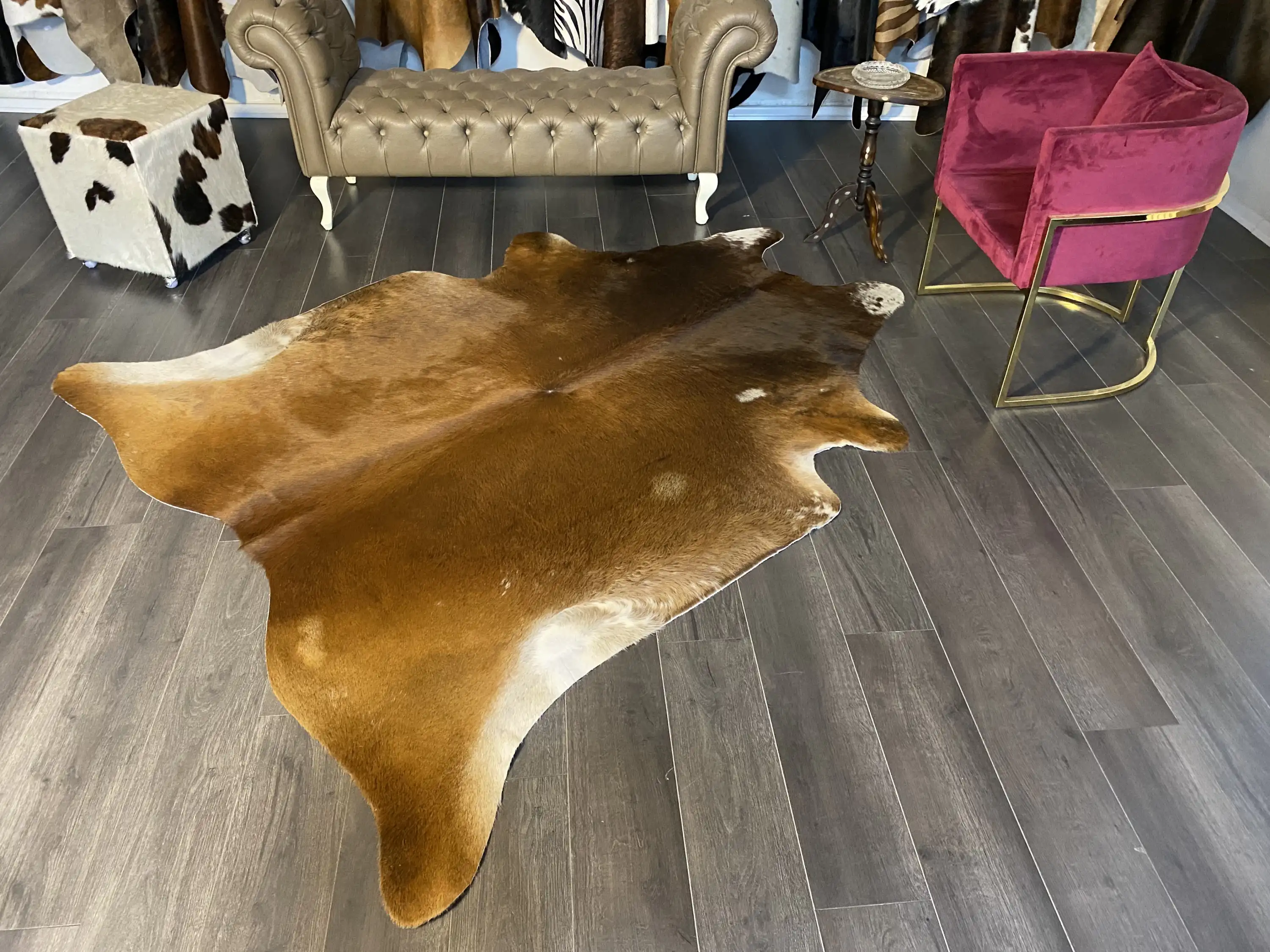 HAKİKİ DERİ DANA POSTU MIX KAHVE 200 x 235 - 1001000029