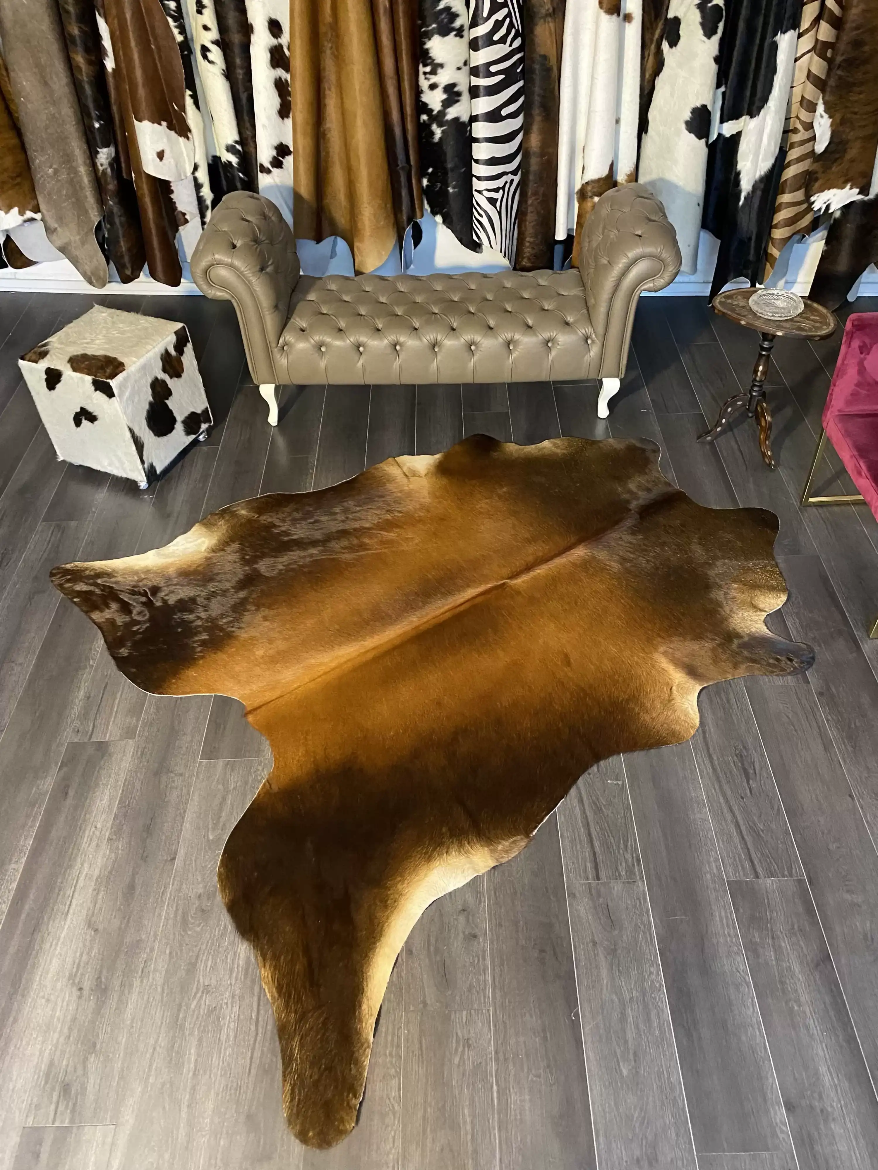 HAKİKİ DERİ DANA POSTU MIX KAHVE 200 x 235 - 1001000091