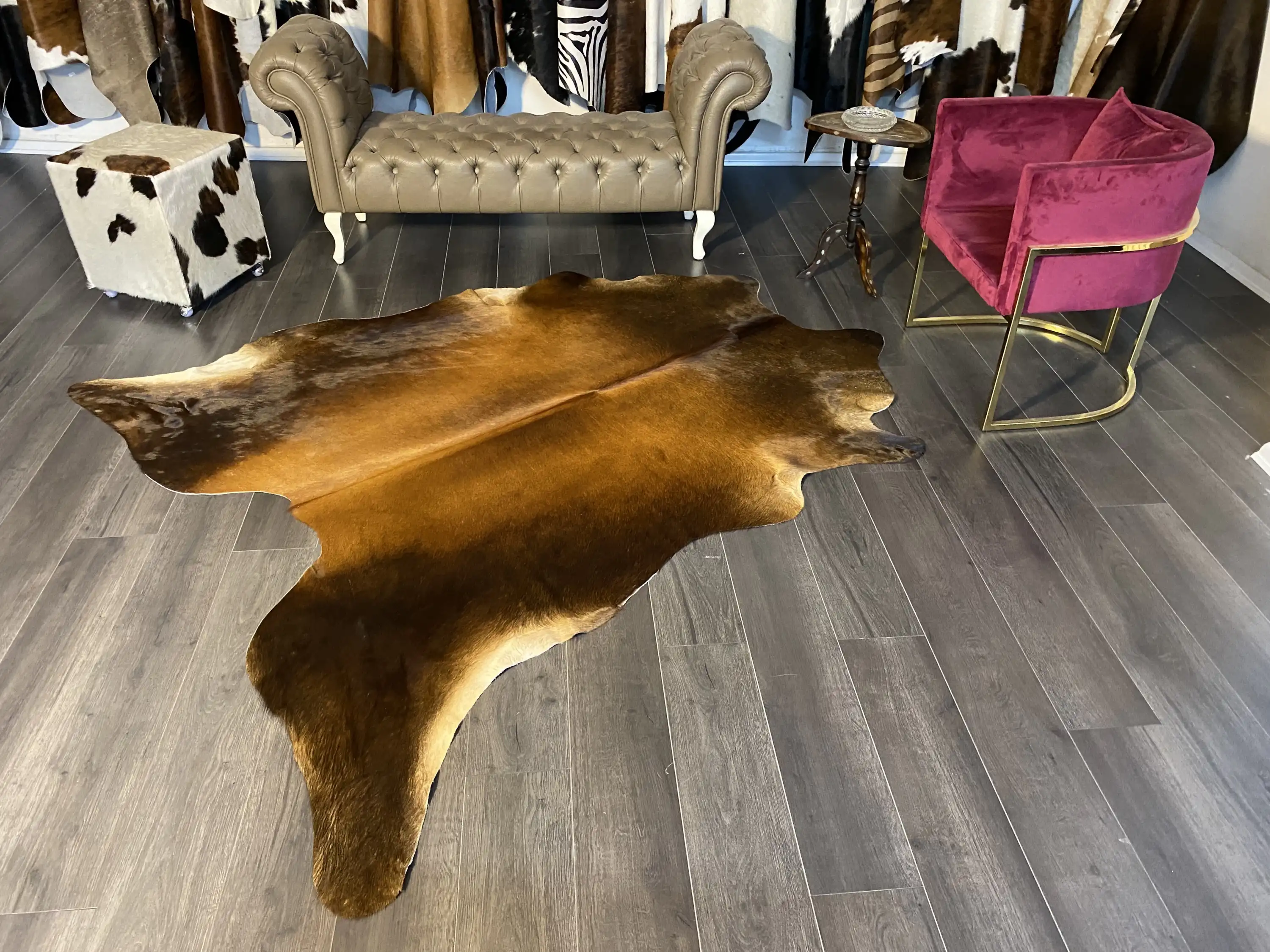 HAKİKİ DERİ DANA POSTU MIX KAHVE 200 x 235 - 1001000091