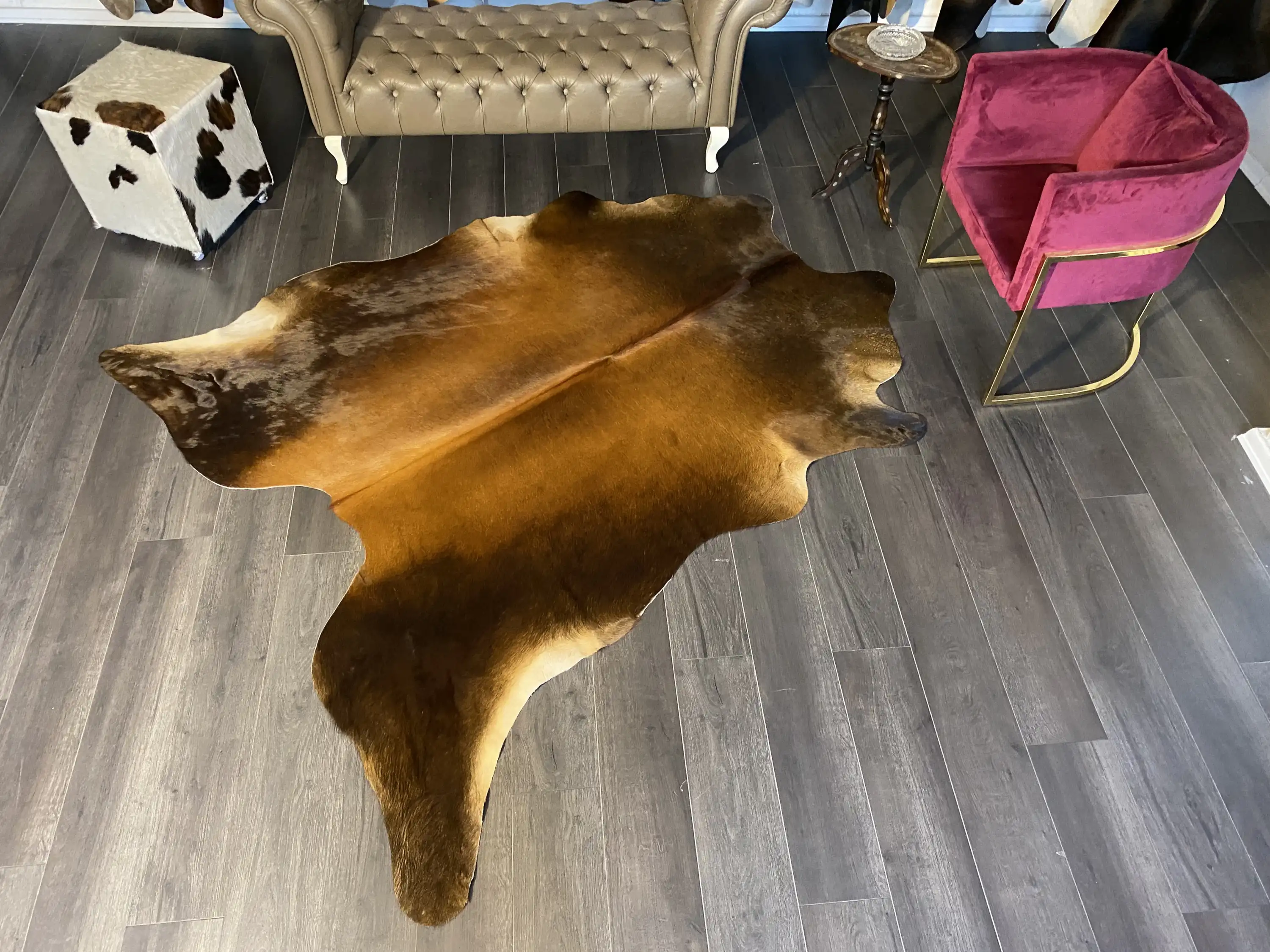 HAKİKİ DERİ DANA POSTU MIX KAHVE 200 x 235 - 1001000091