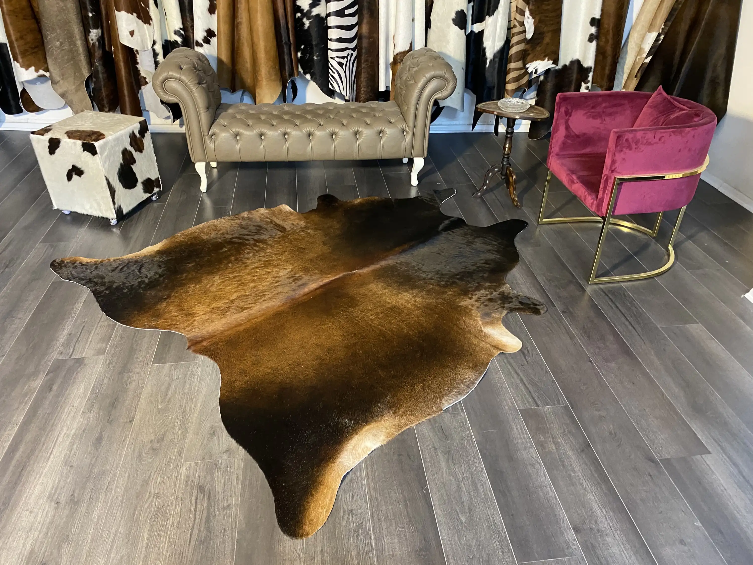 HAKİKİ DERİ DANA POSTU MIX KAHVE 205 x 225 - 1001000054