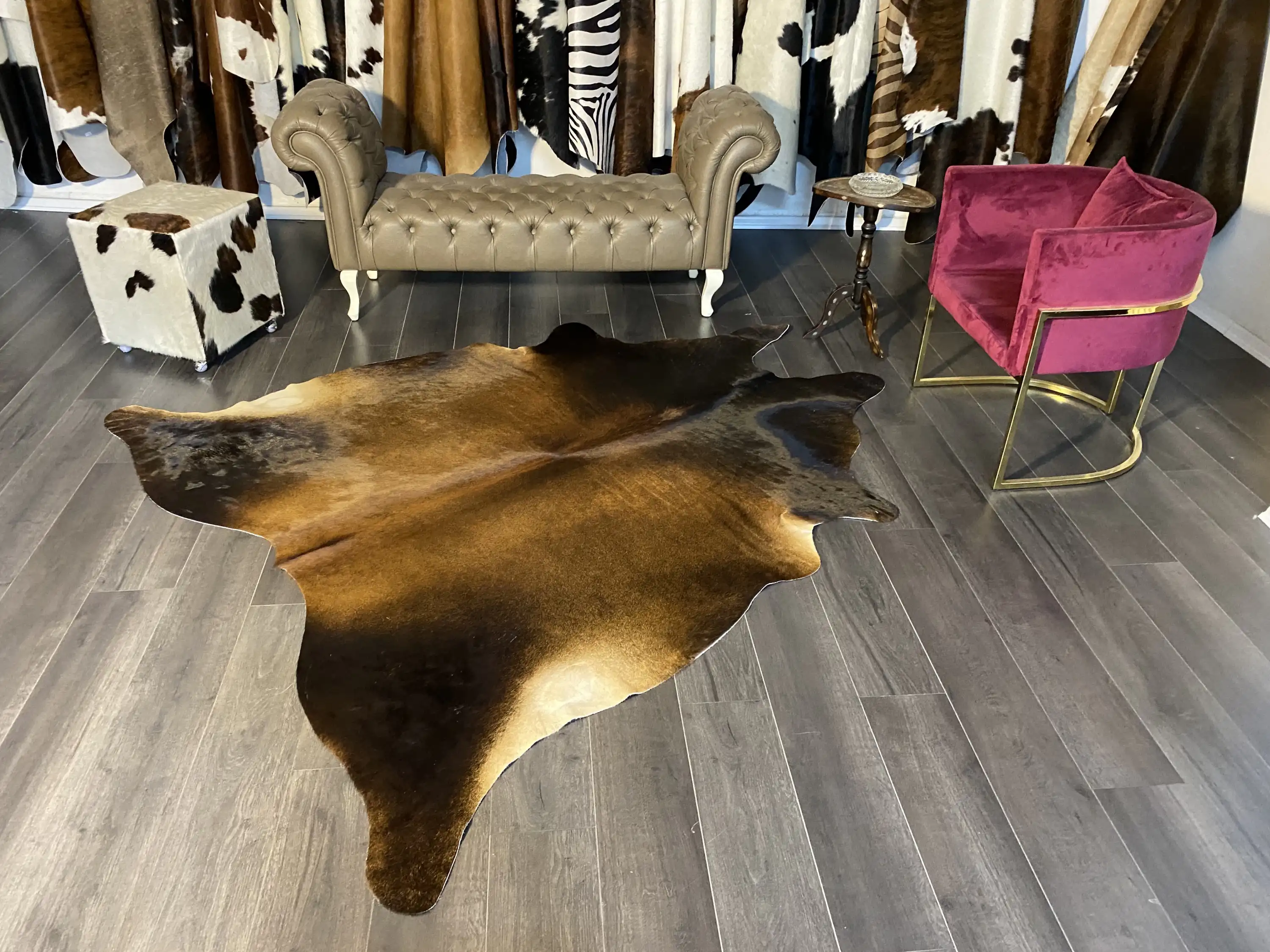 HAKİKİ DERİ DANA POSTU MIX KAHVE 205 x 230 - 1001000053