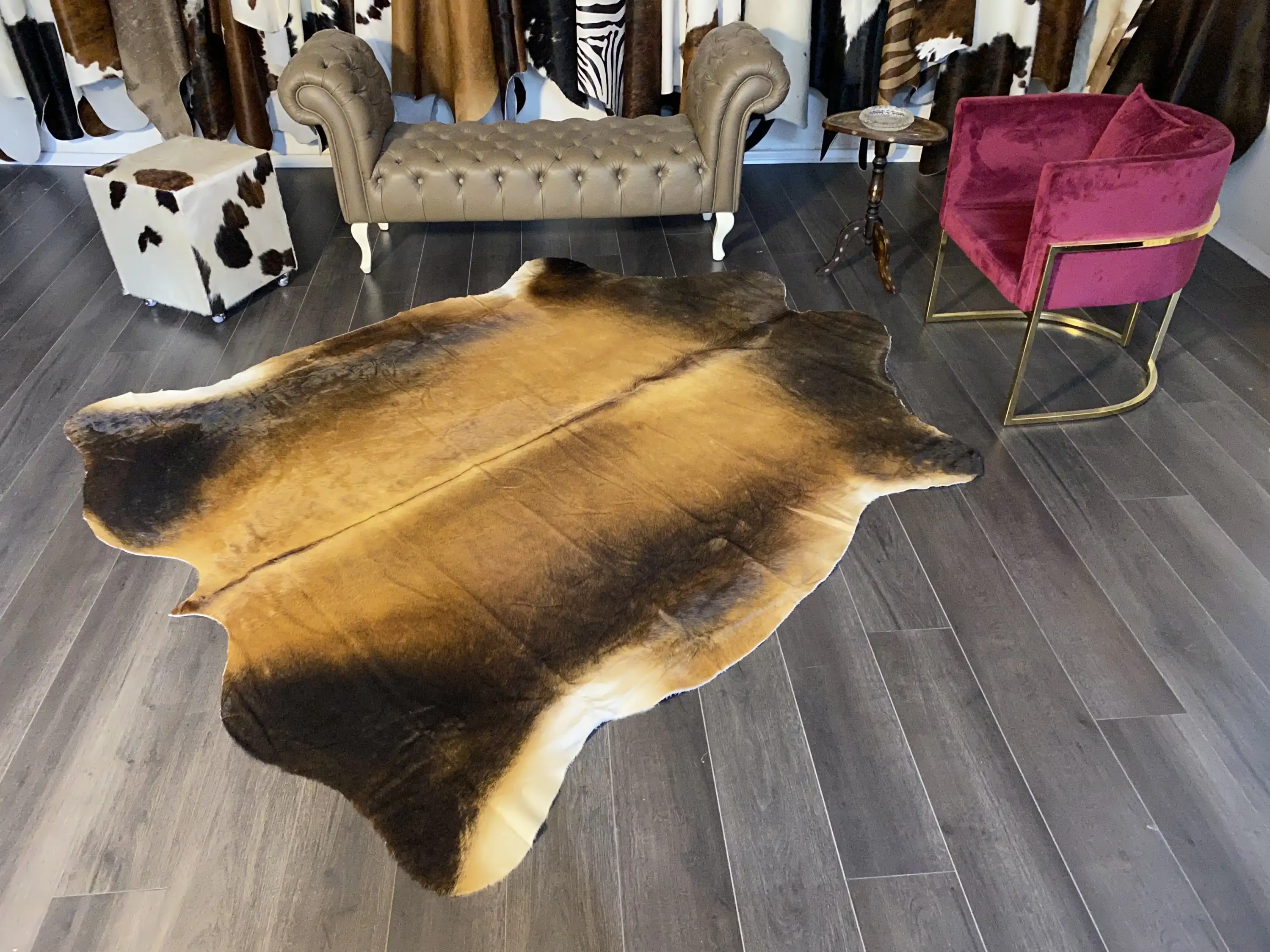 HAKİKİ DERİ DANA POSTU MIX KAHVE 205 x 235 - 1001000104