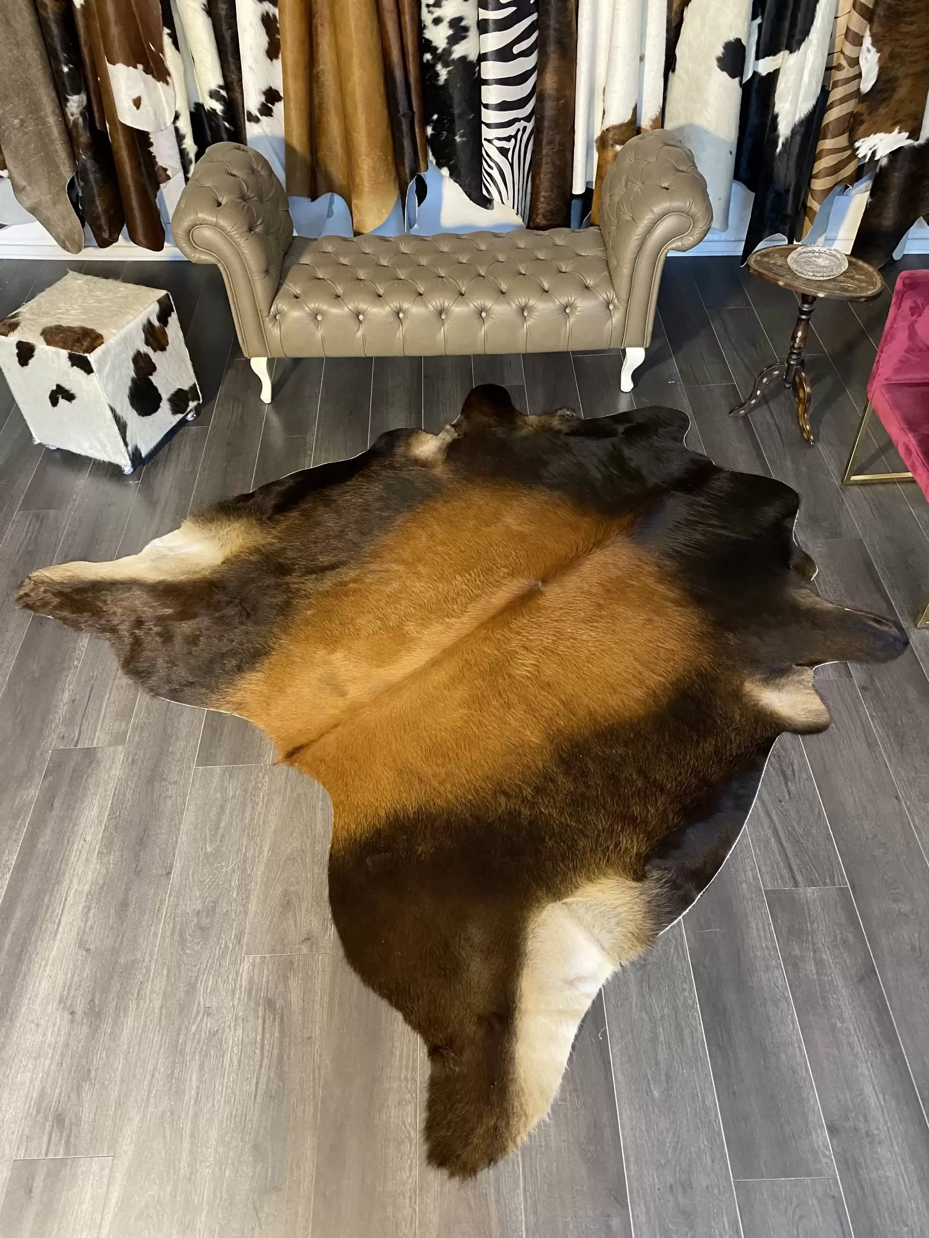 HAKİKİ DERİ DANA POSTU MIX KAHVE 210 x 220 - 1001000023