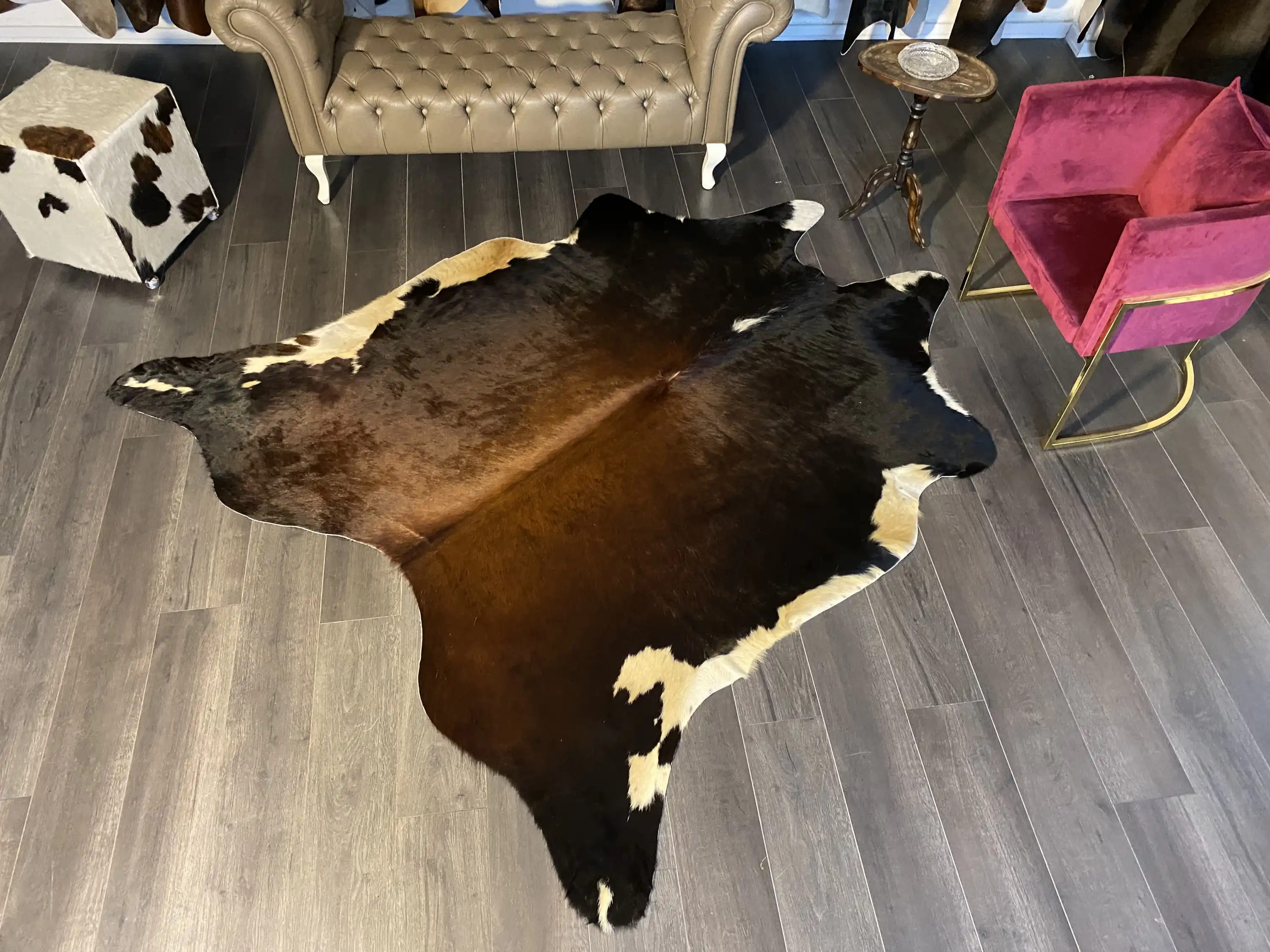 HAKİKİ DERİ DANA POSTU MIX KAHVE 210 x 220 - 1001000152