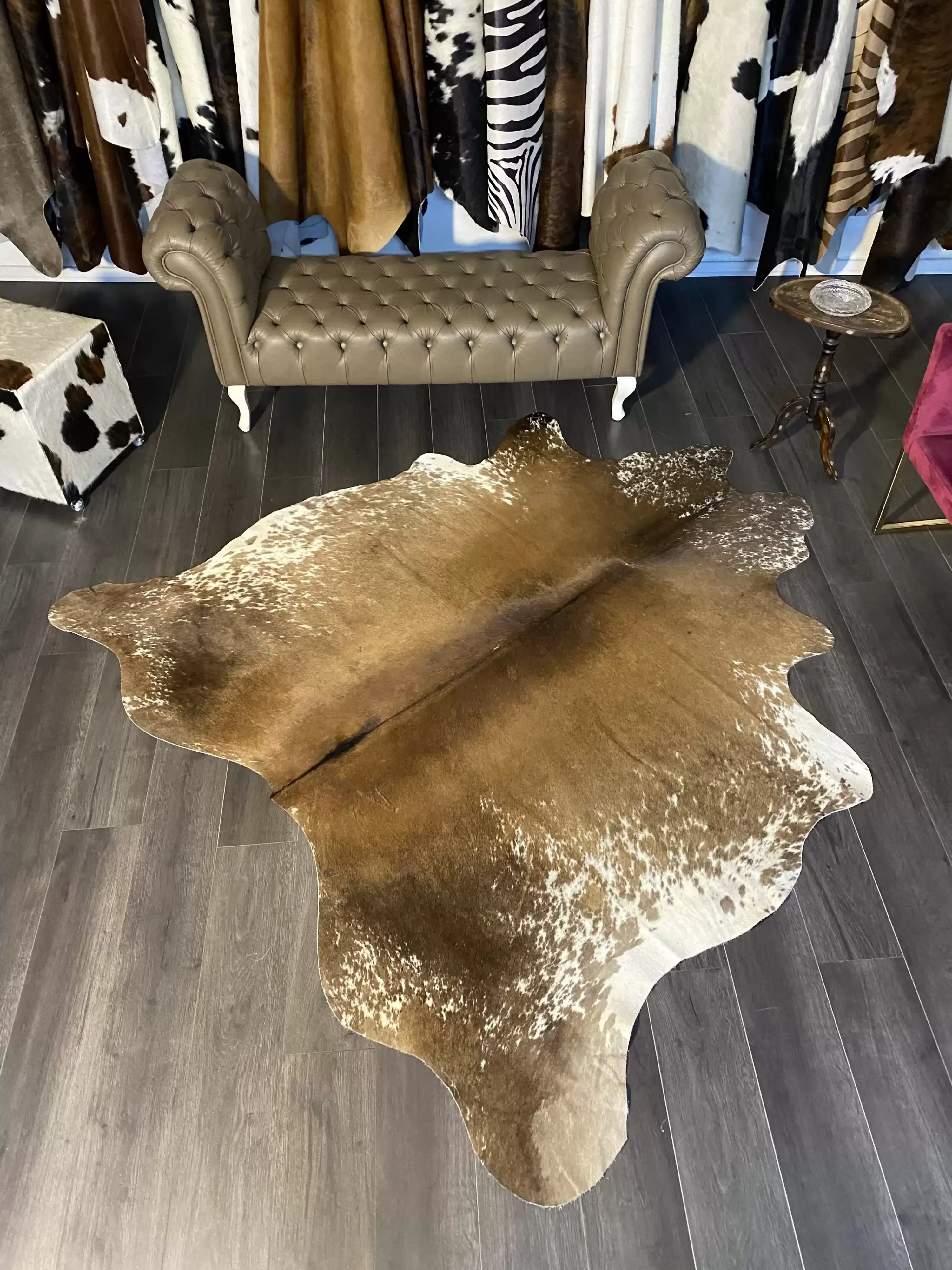 HAKİKİ DERİ DANA POSTU MIX KAHVE 210 x 220 - 1001000155