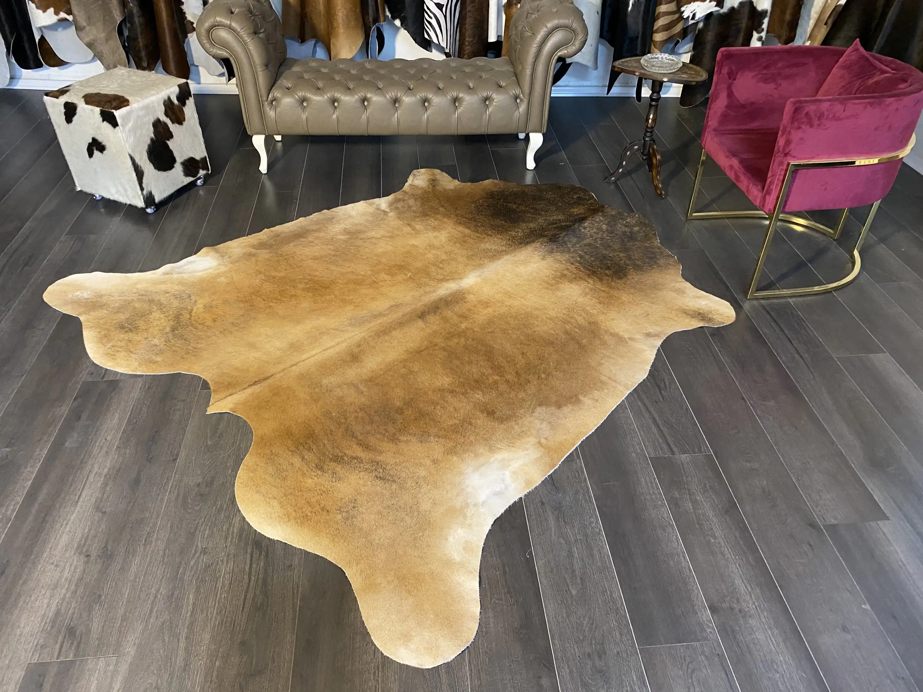 HAKİKİ DERİ DANA POSTU MIX KAHVE 210 x 225 - 1001000044