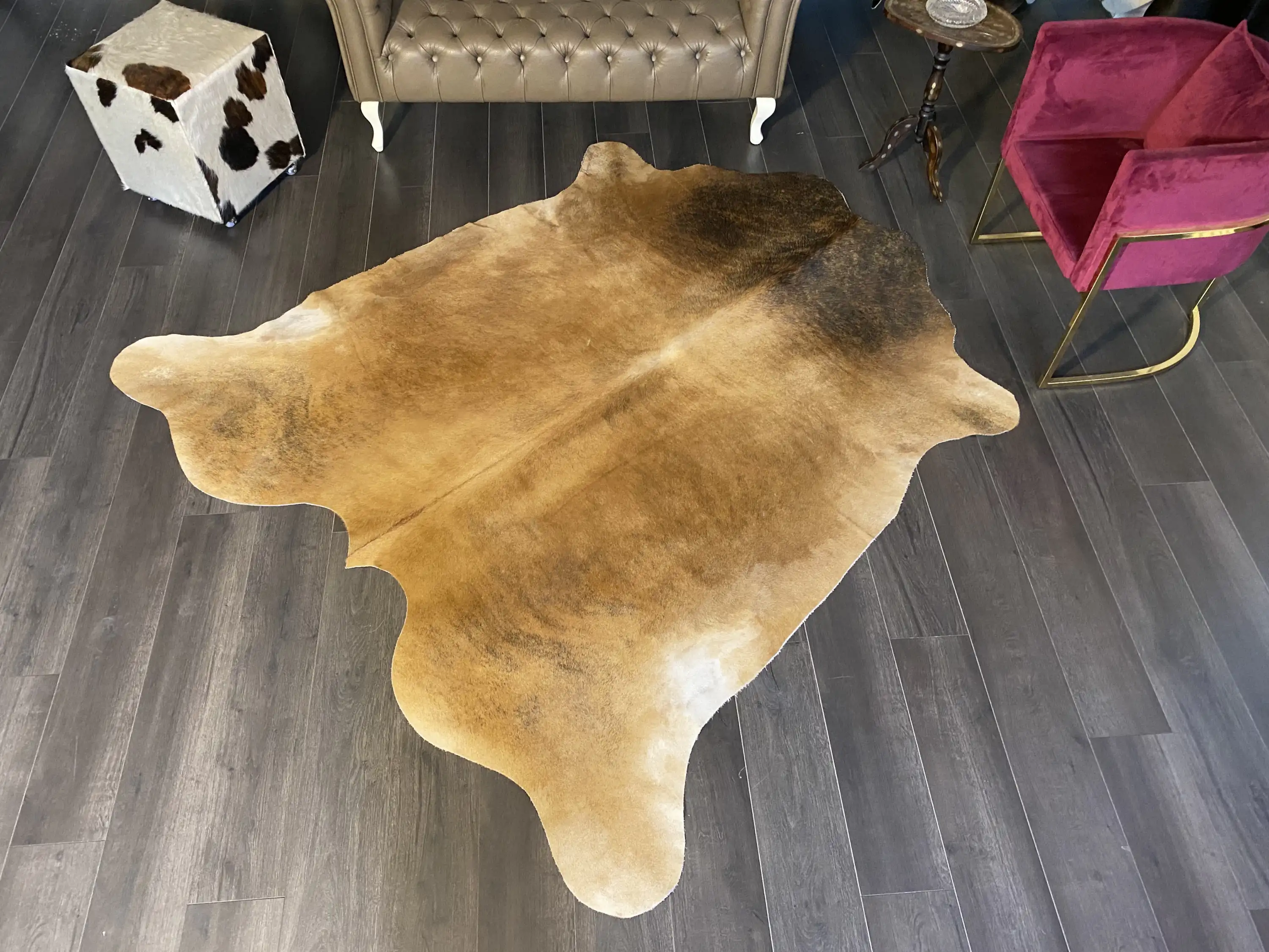 HAKİKİ DERİ DANA POSTU MIX KAHVE 210 x 225 - 1001000044