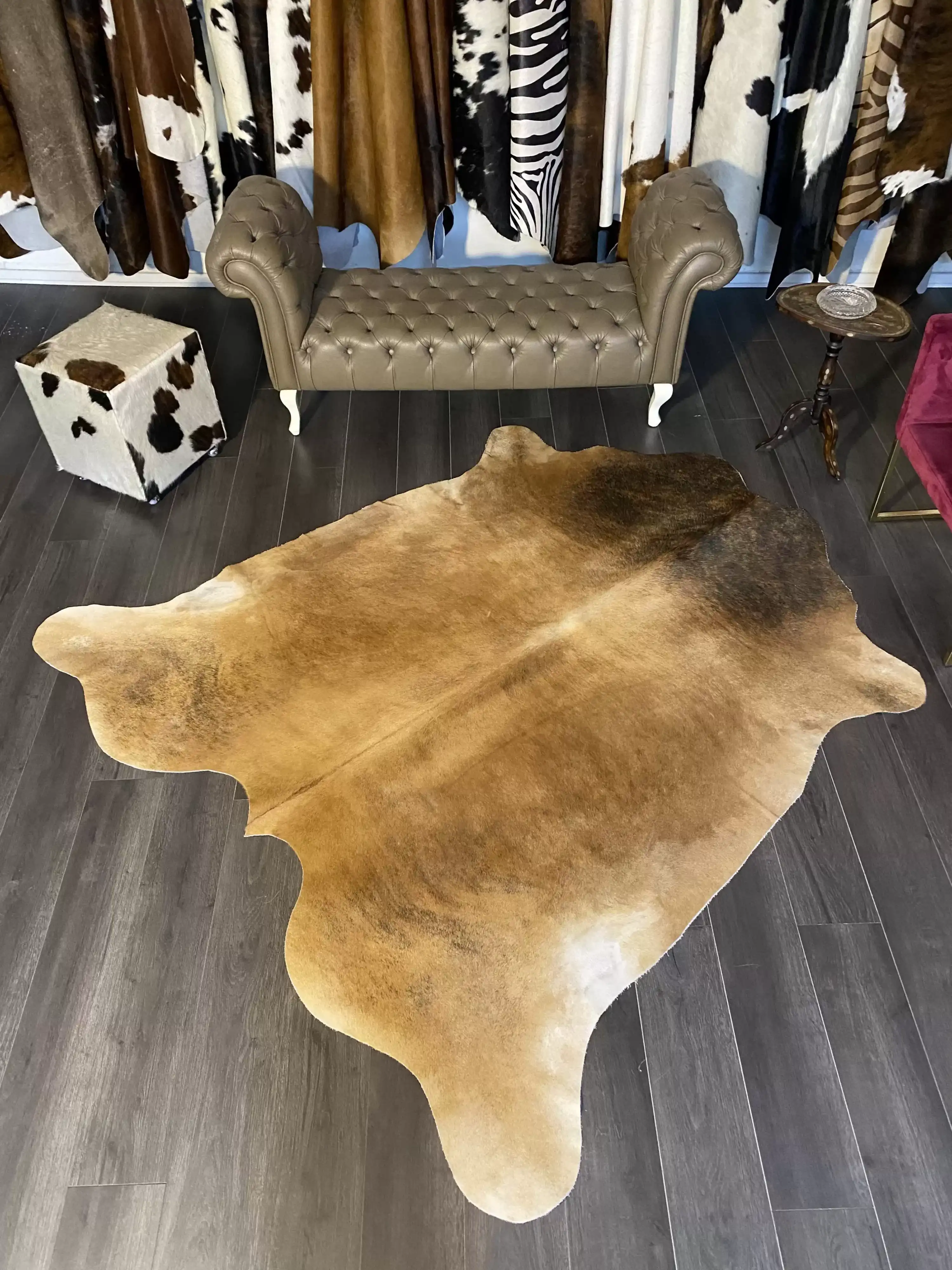 HAKİKİ DERİ DANA POSTU MIX KAHVE 210 x 225 - 1001000044